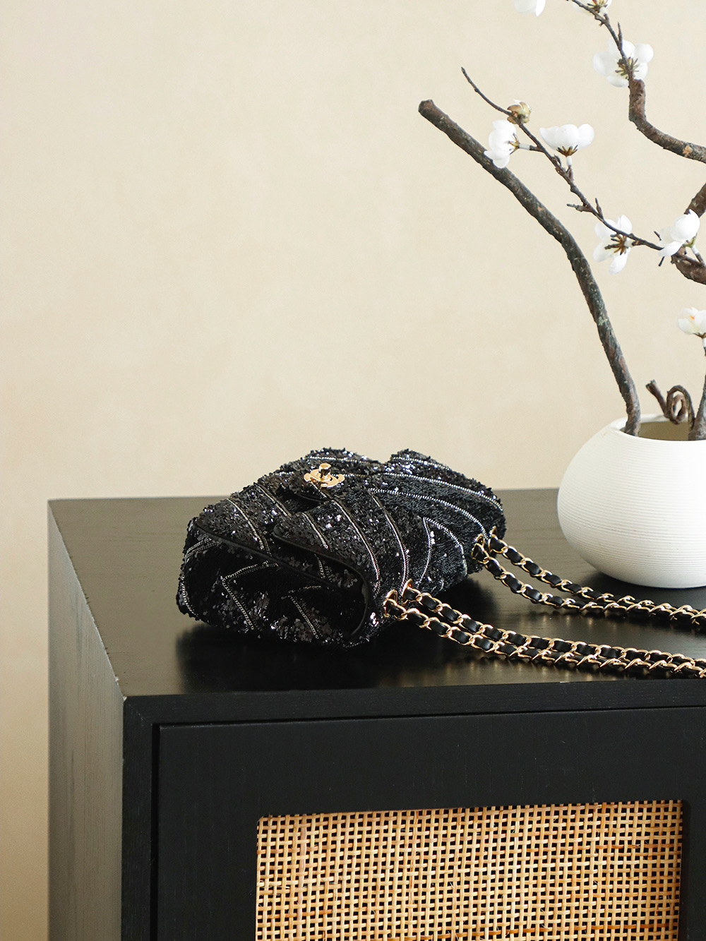 Chanel 26C Sequin Embroidered Flap Bag