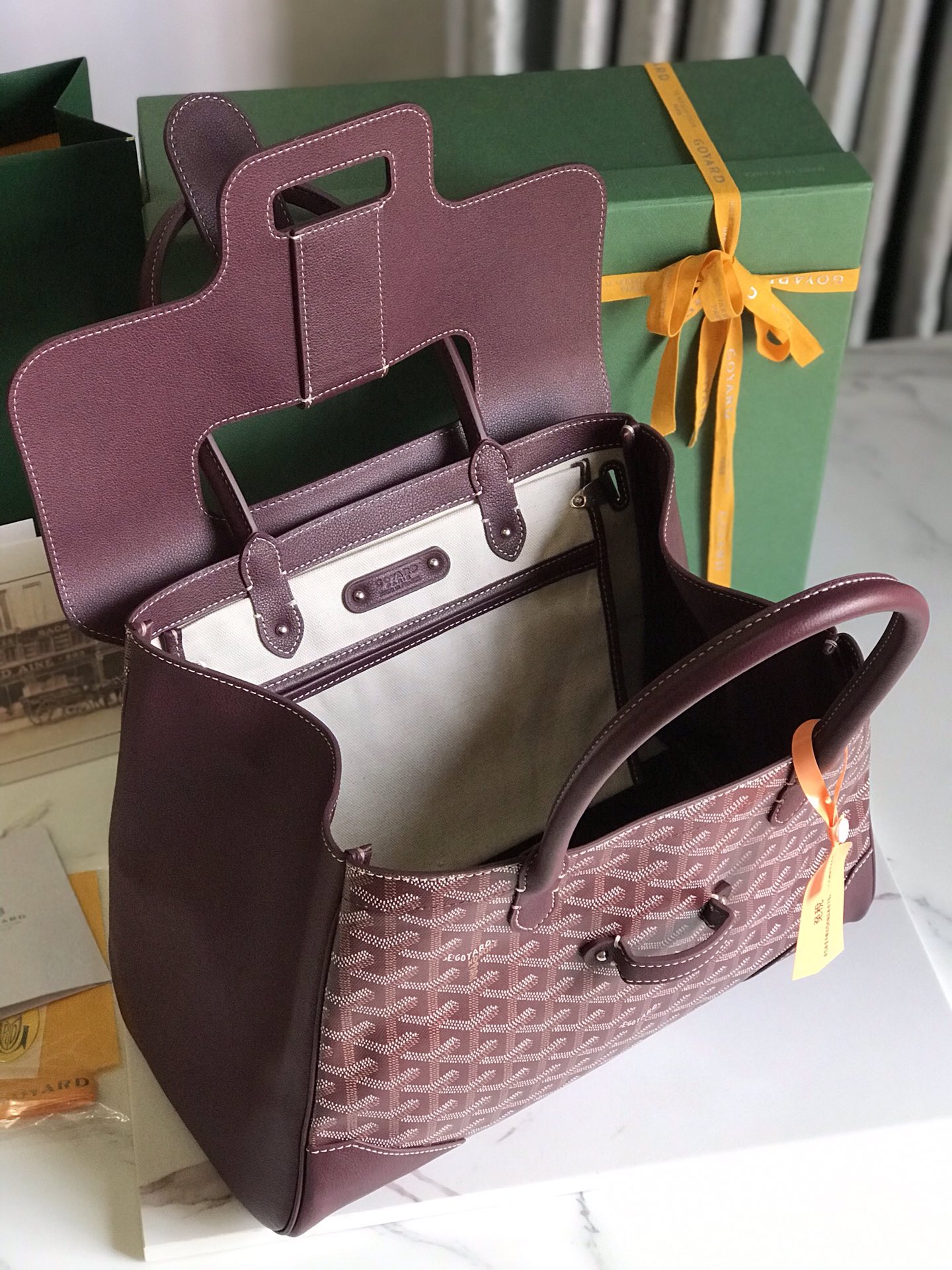 Goyard Saigon Tote-Burgundy