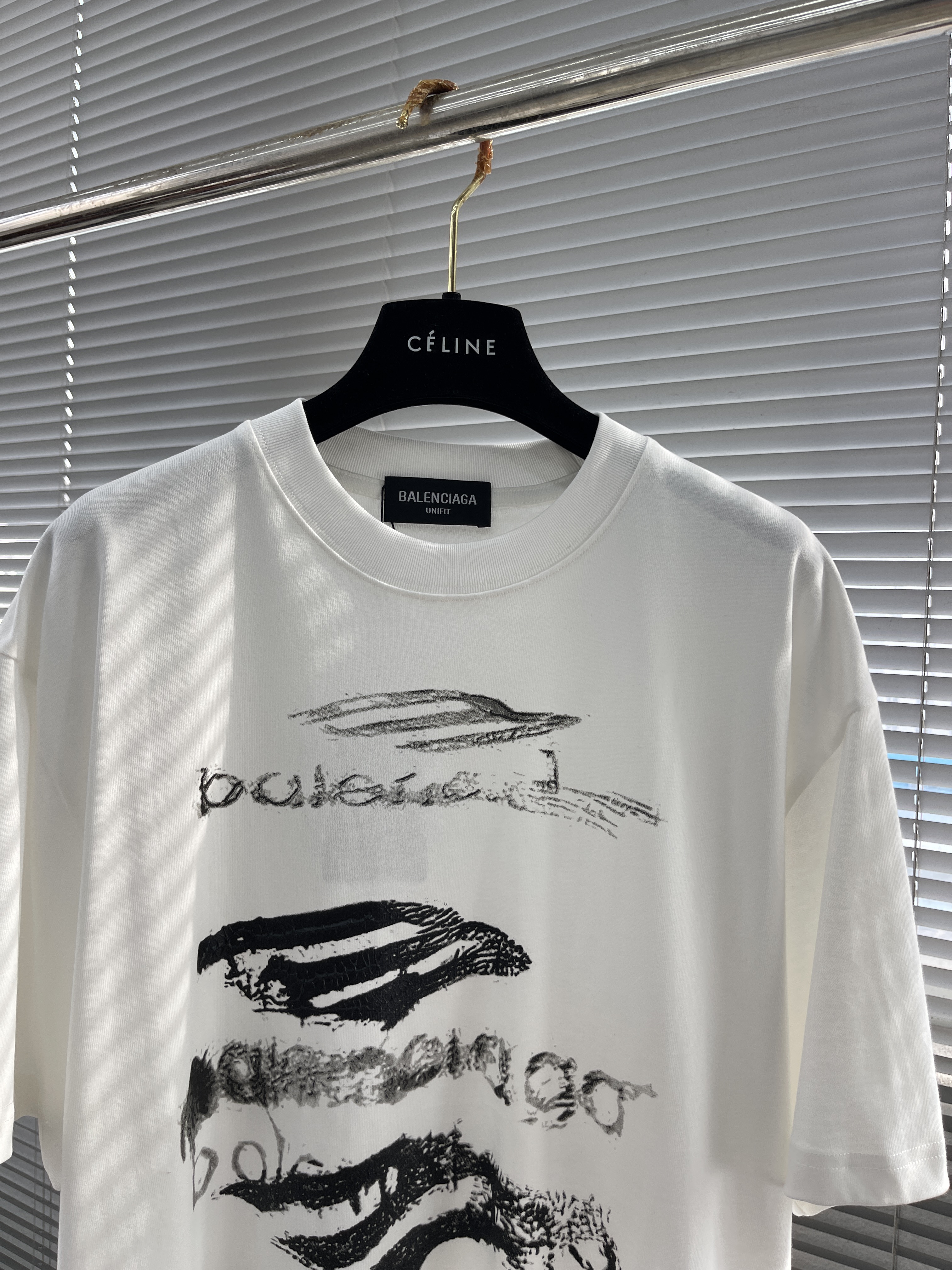 Balenciaga 2025 Authentic Surplus Men's Essential Tee-white