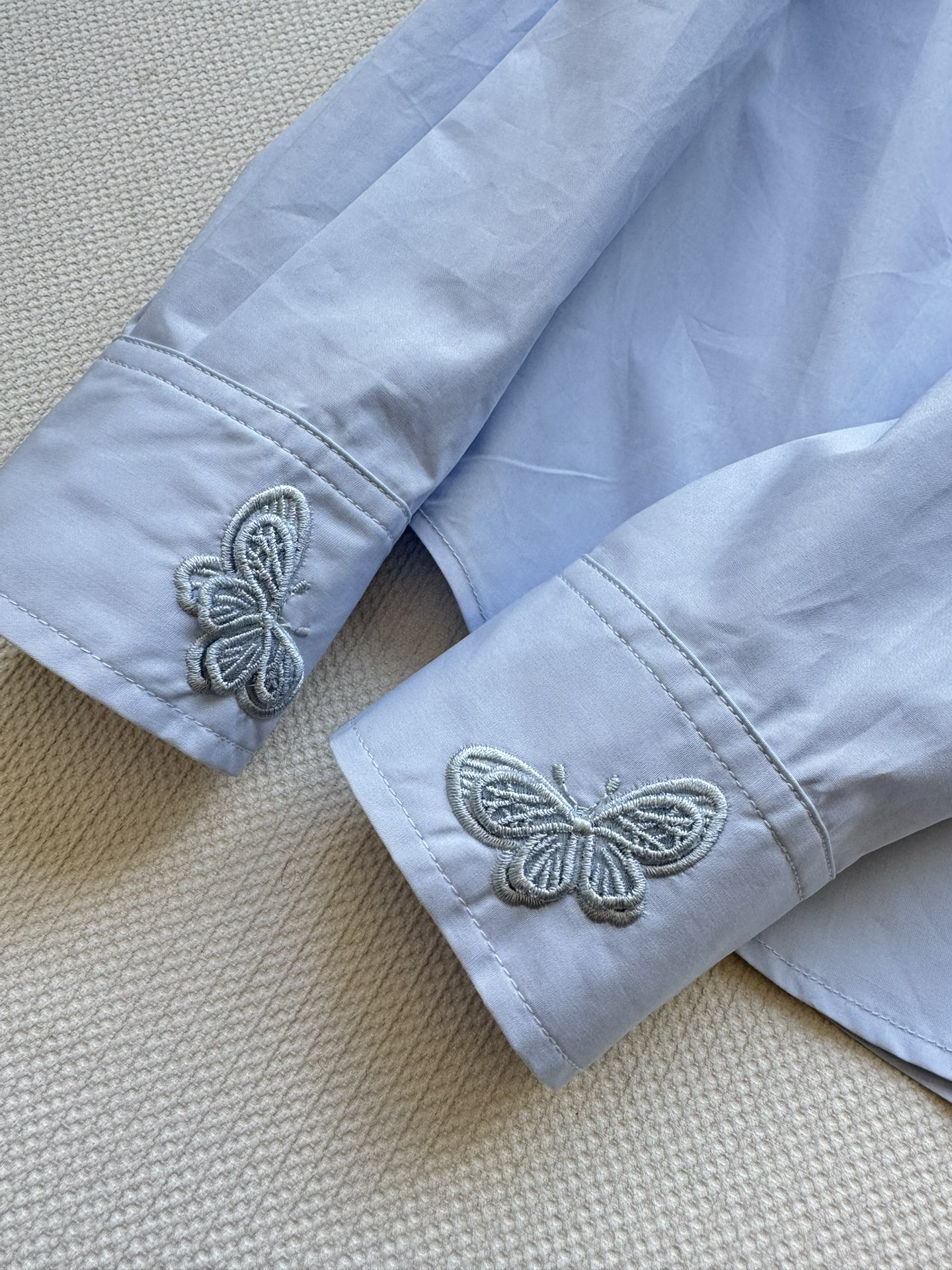 GUCCI Cotton poplin shirt with embroidery