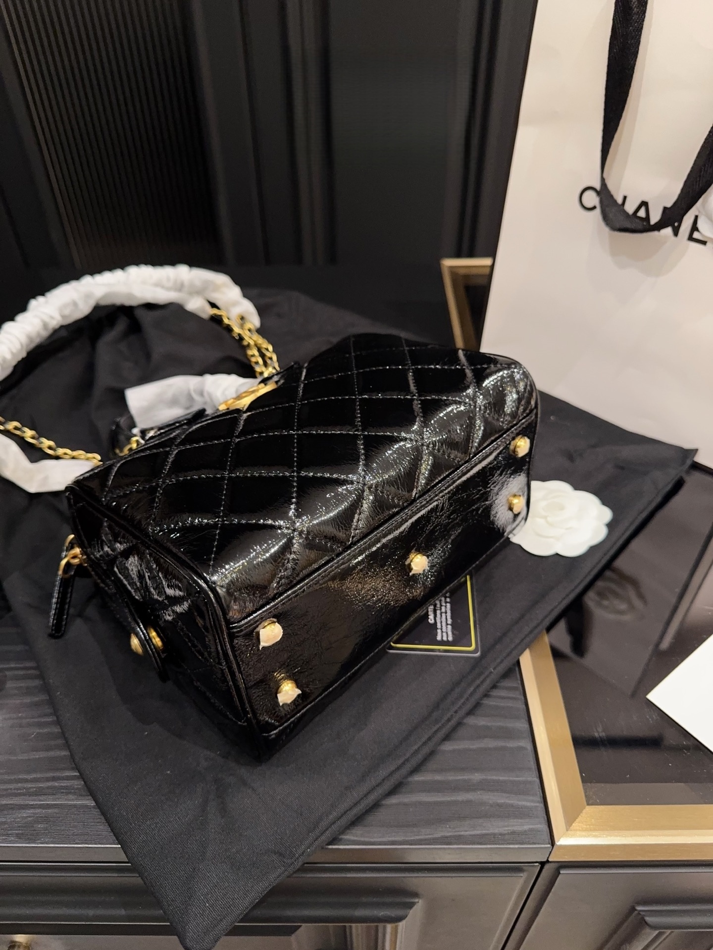 Chanel 25A Bowling Bag – Glossy Calfskin