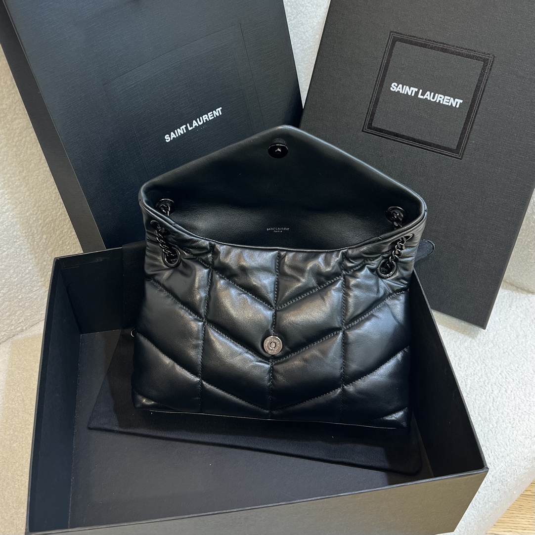 YSL-LOULOU Puffer -Black