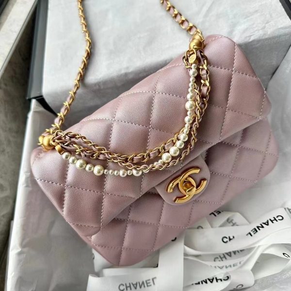 24P new pearl mini cf chain bag