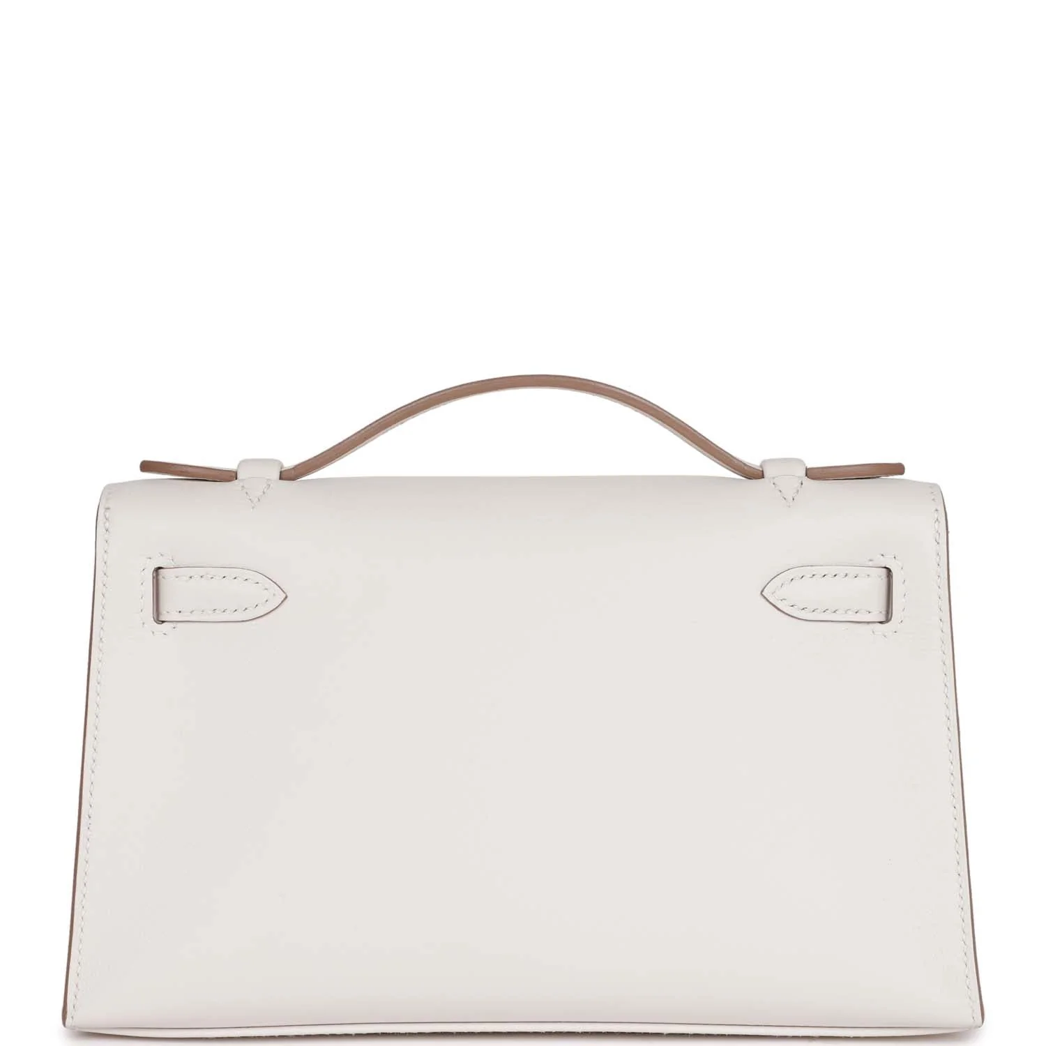 Hermès Kelly Pochette Gris Pale Swift Palladium Hardware