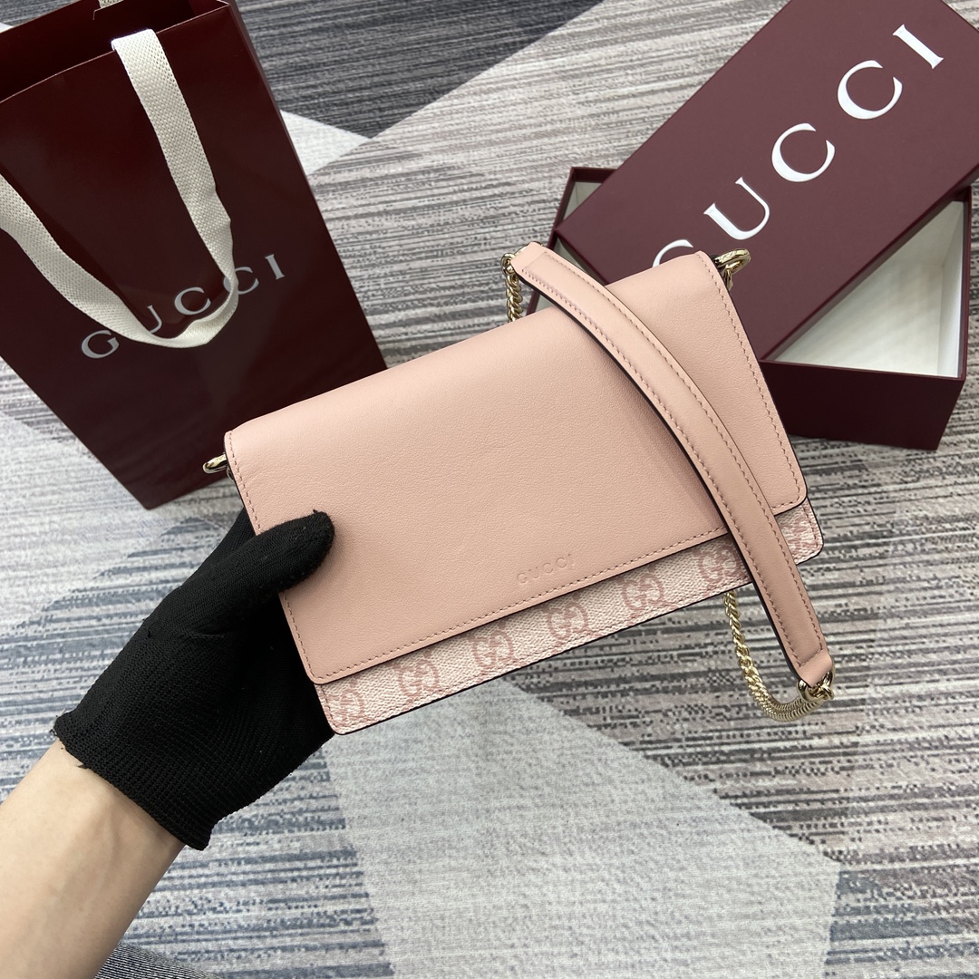 Gucci GG Emblem Chain Wallet