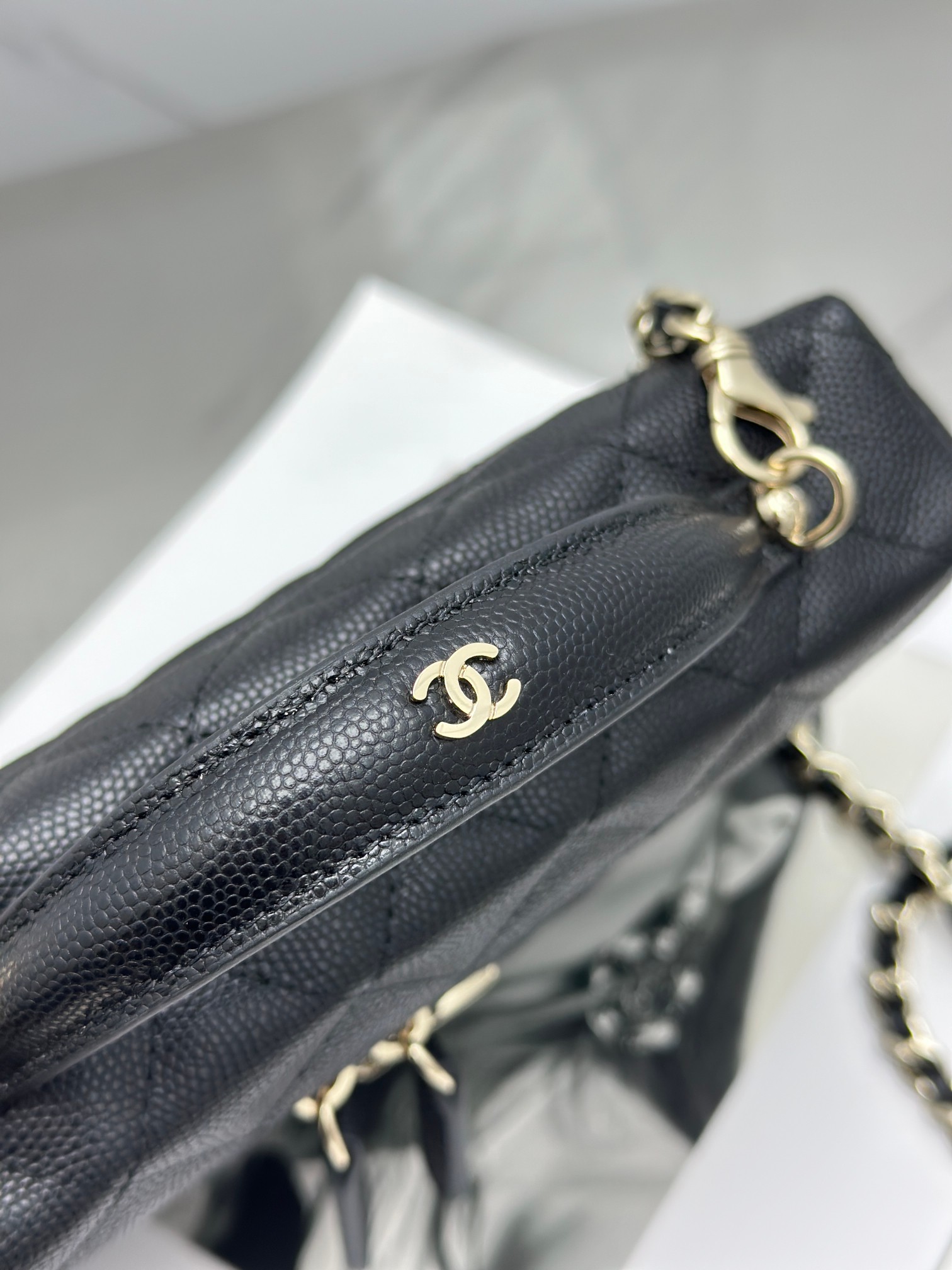 Chanel 25C LP Handle Makeup Bag Box bag