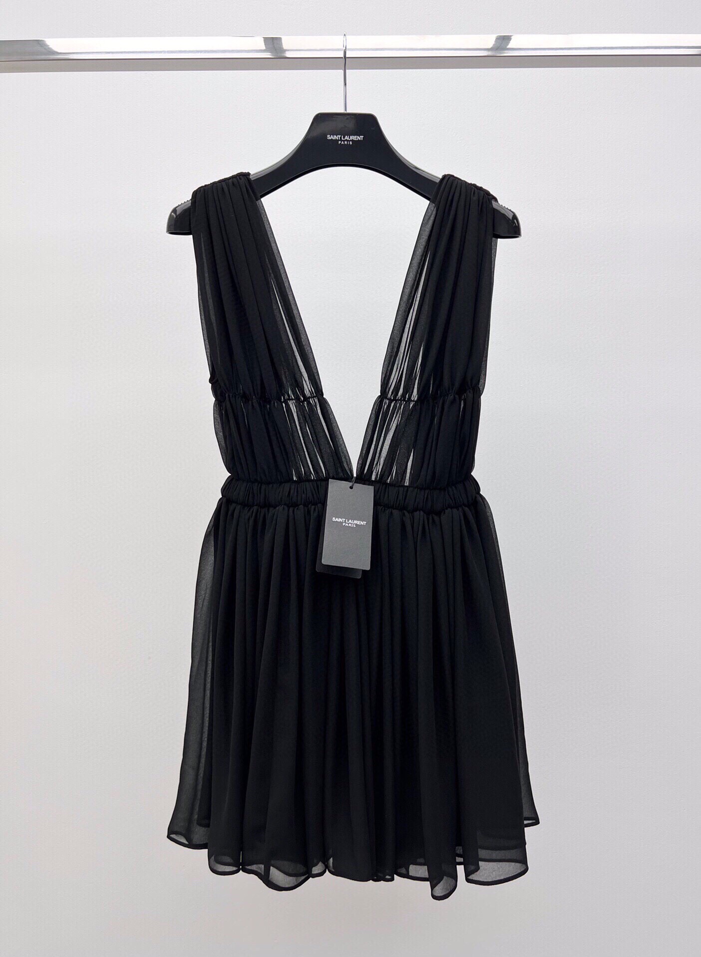 Saint Laurent-Inspired Sheer Little Black Dress