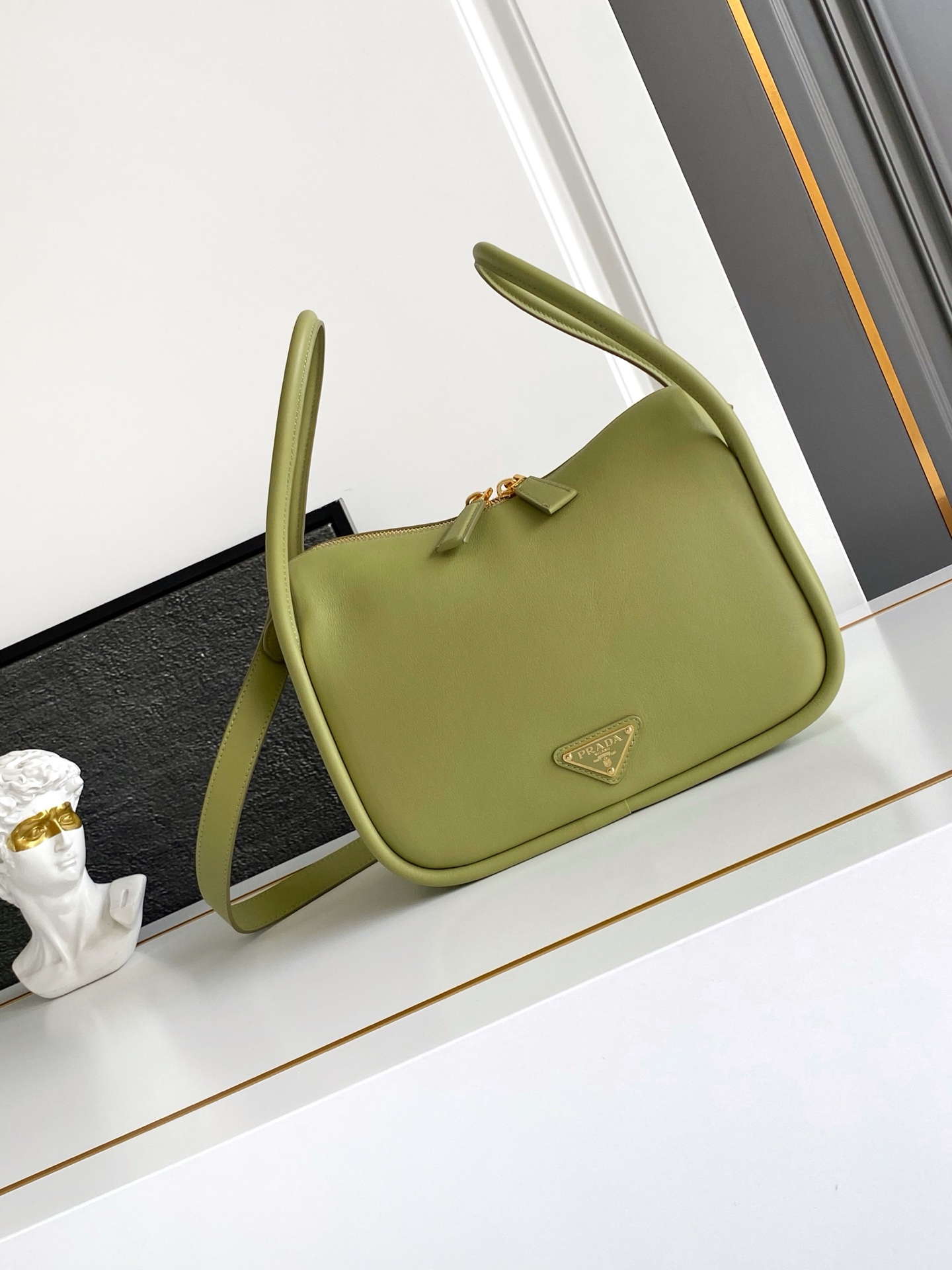 Prada- New Color -SoftGrain Pixie Lunch Box Bag