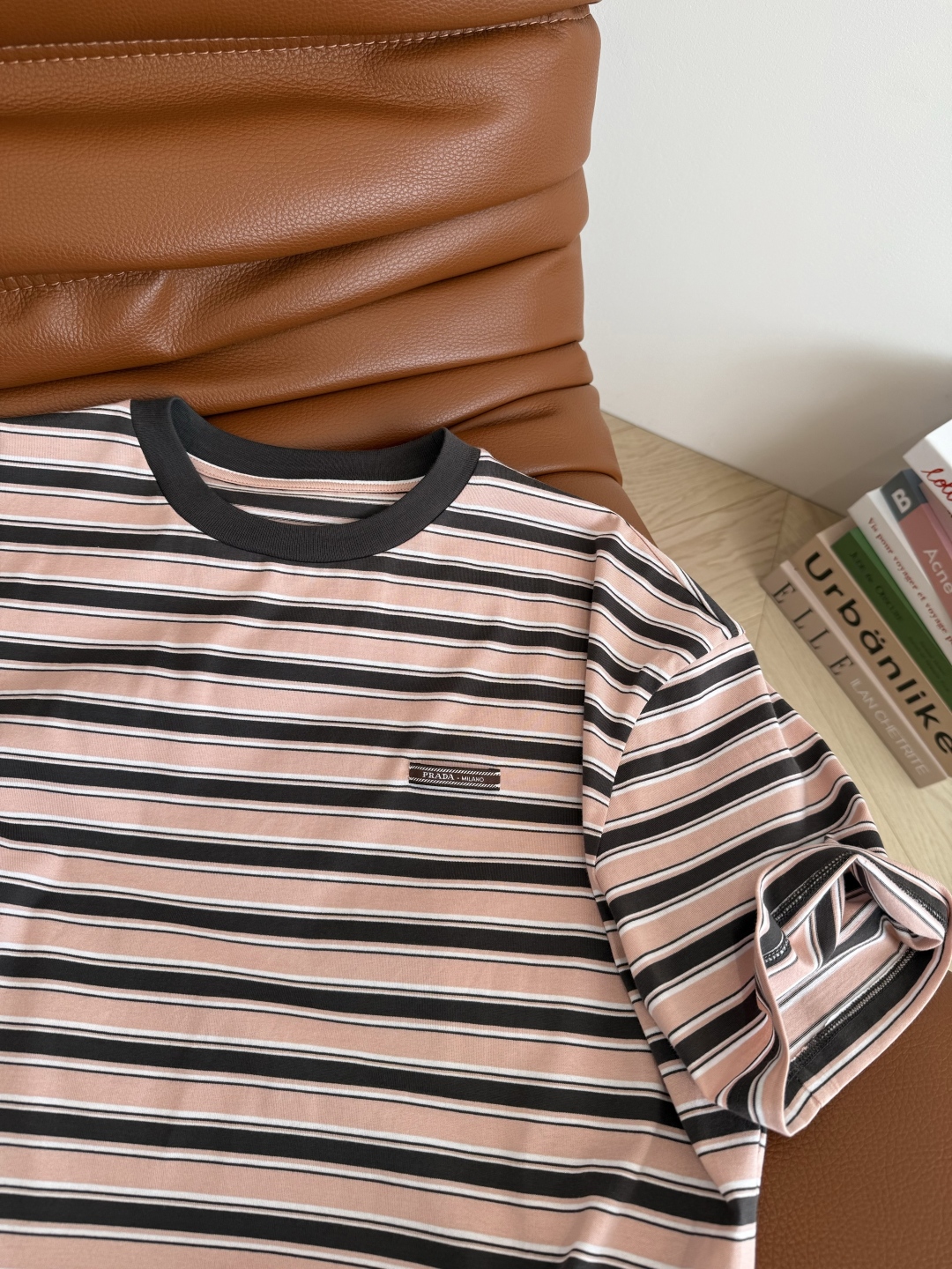 Prada Striped lisle cotton T-shirt
