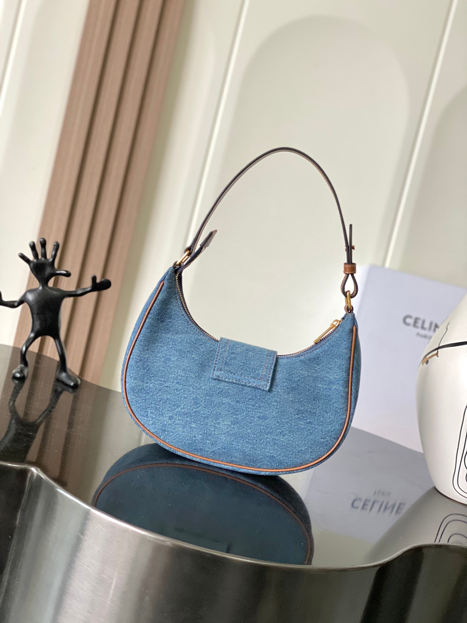 CELINE Retro Denim Luna Bag