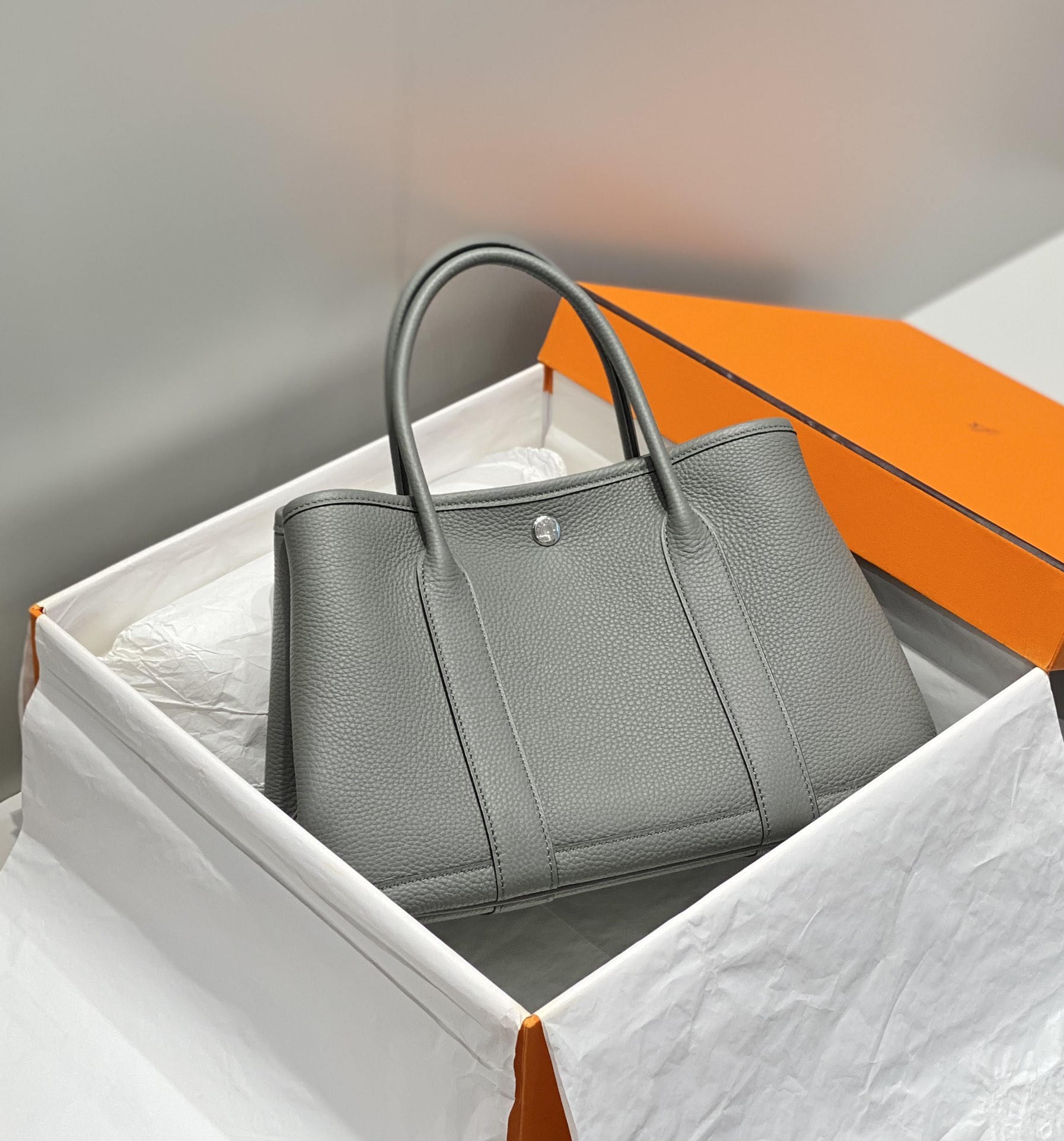 Hermès-Garden Party Cumulonimbus Grey