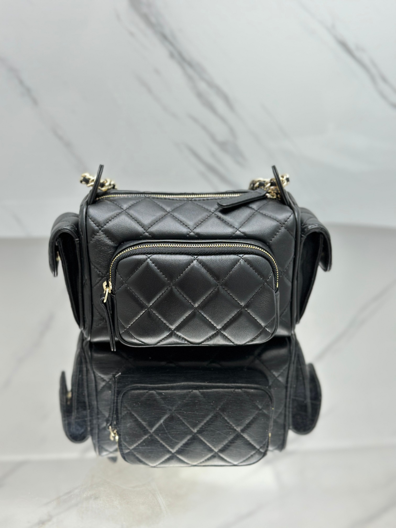 24K camera bag small black