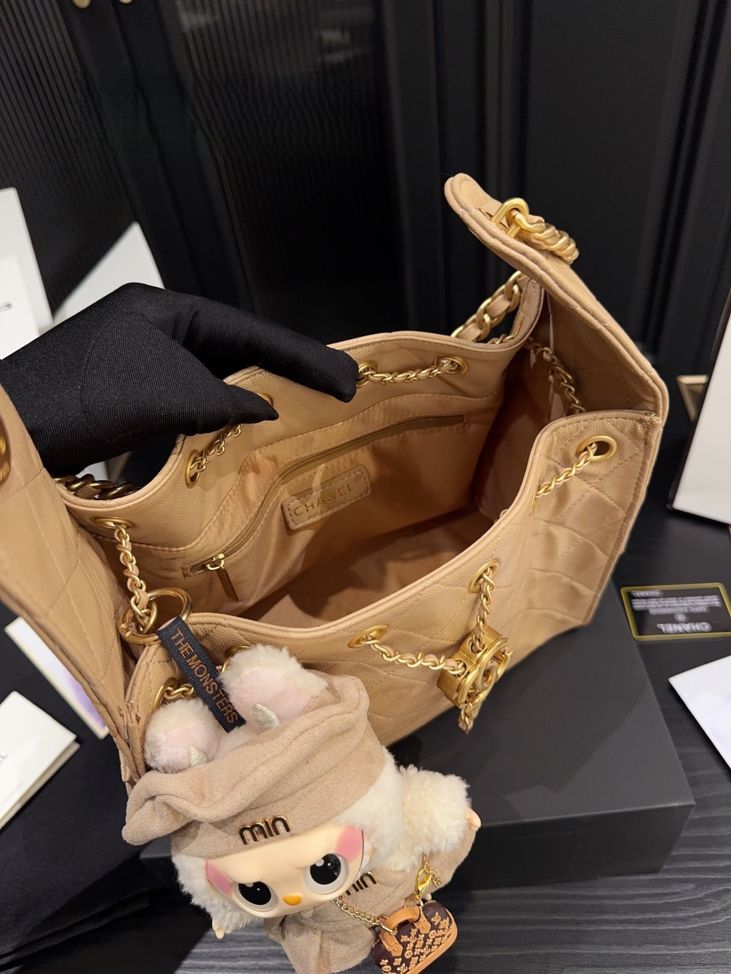 CHANEL Small Drawstring Hobo Bag