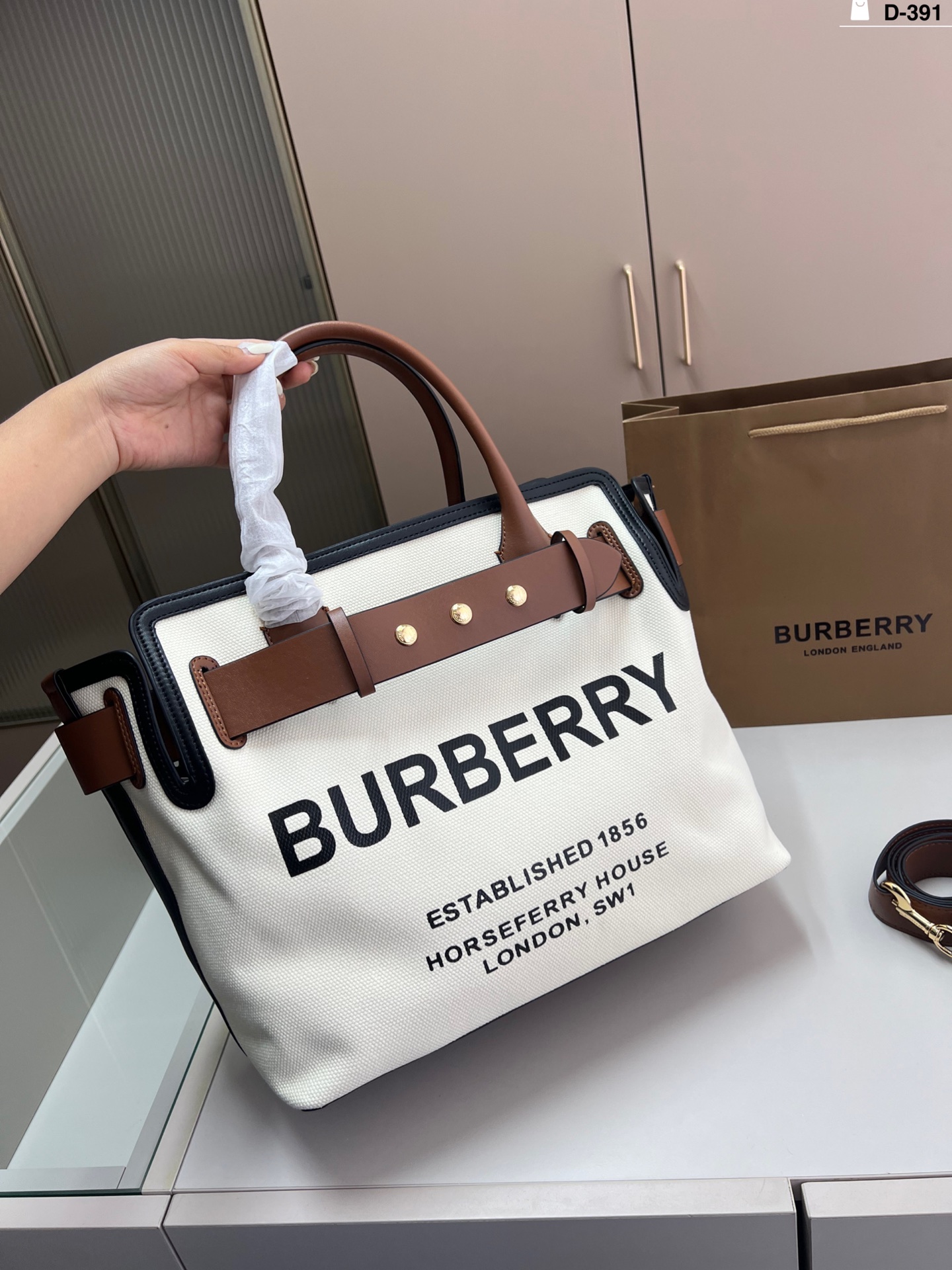 Burberry Canvas Tote Bag