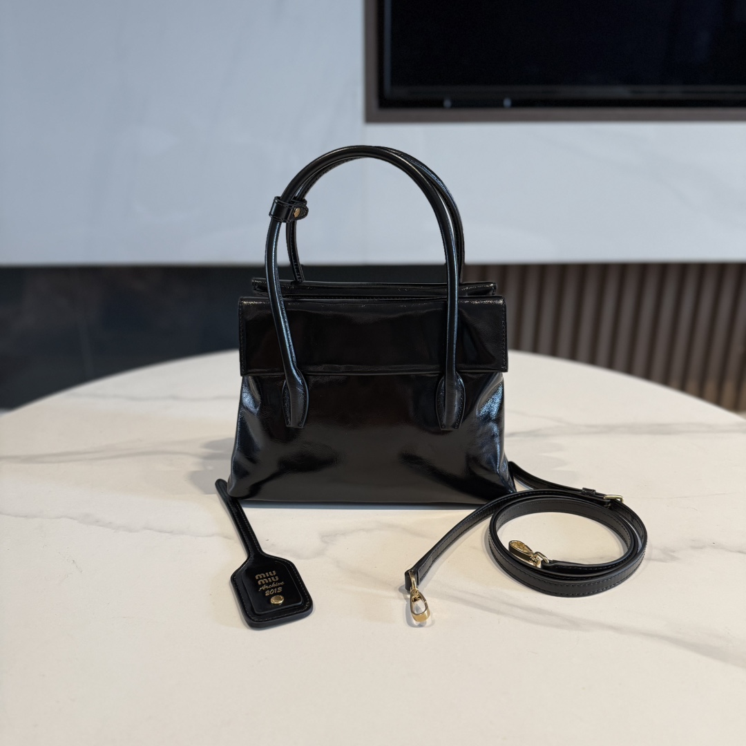 MiuMiu Solitaire shiny leather bag