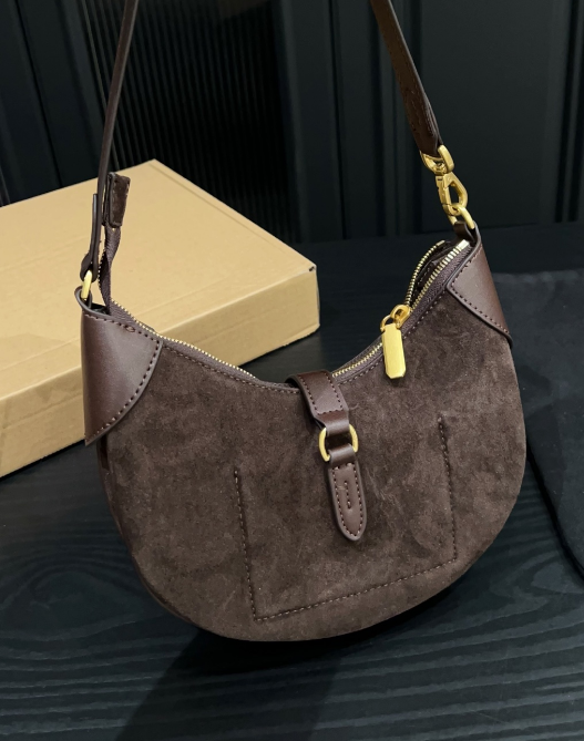 Ralph Lauren Polo ID Suede Mini Shoulder Bag