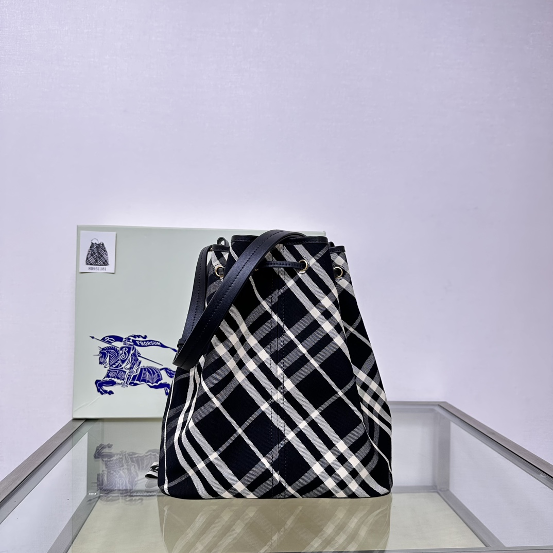 Burberry-Check Drawstring Pouch​