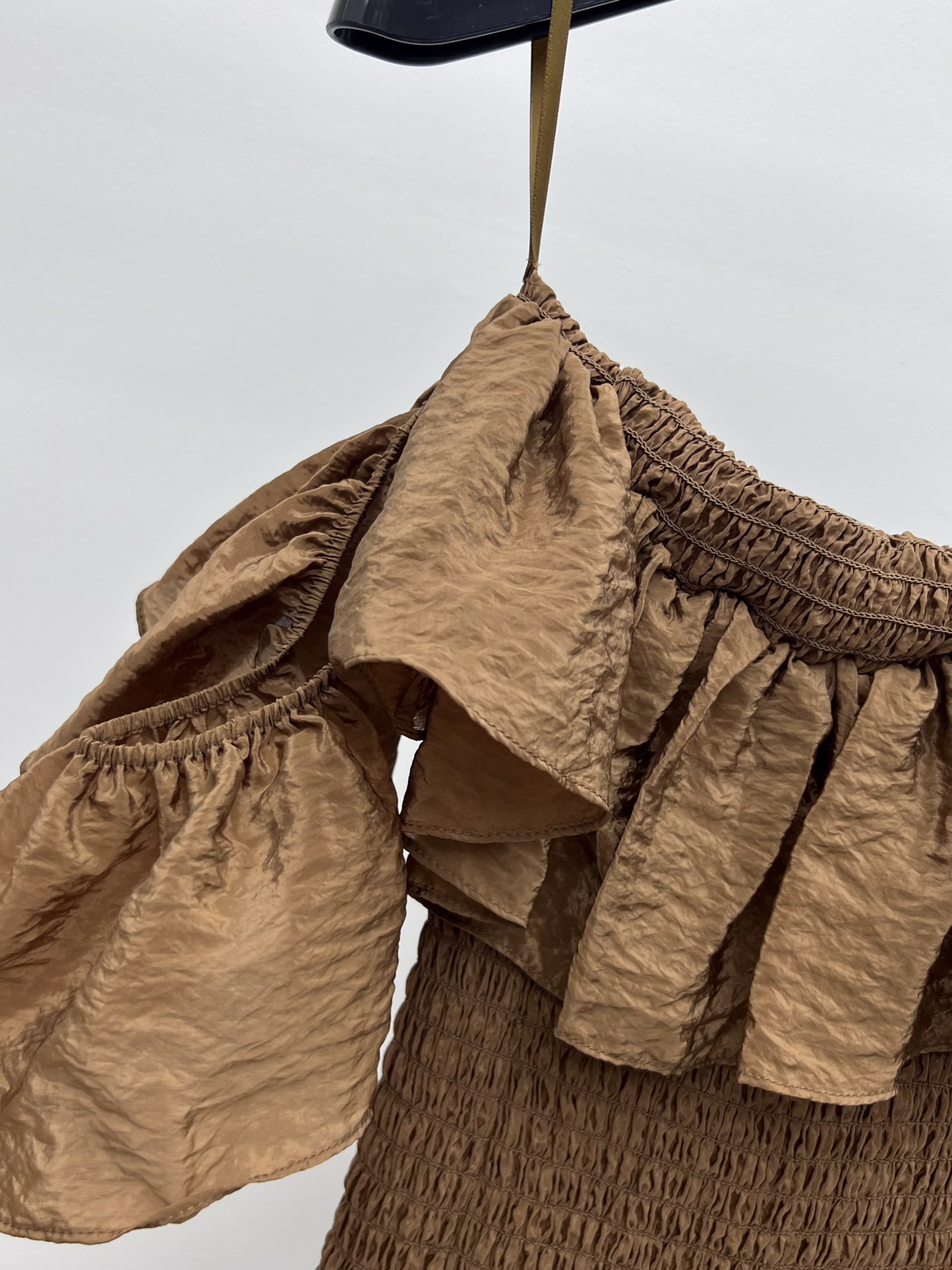 YSL-pleated wrap dress