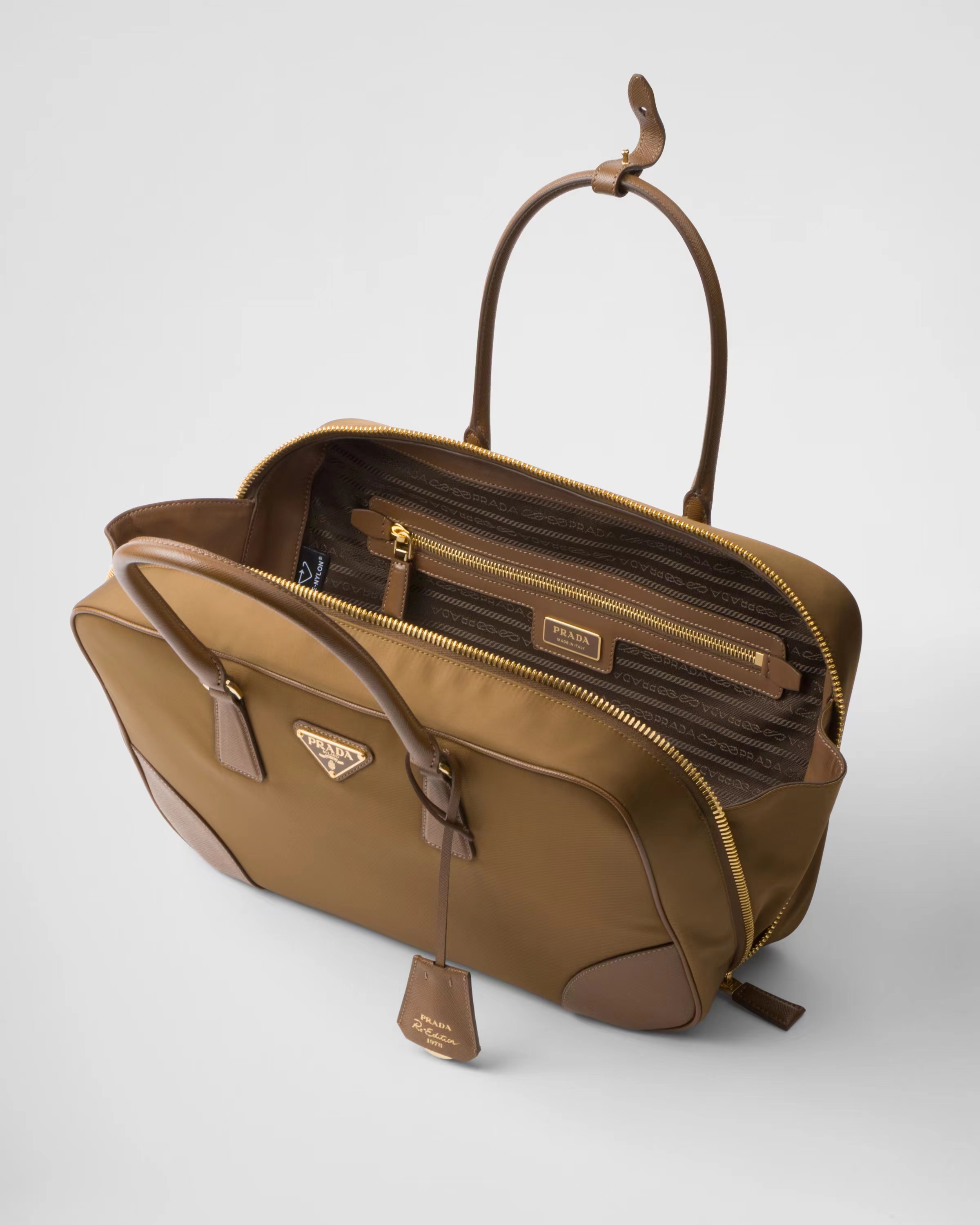 Prada Re-Edition 1978 large Re-Nylon and Saffiano leather two-handle bag