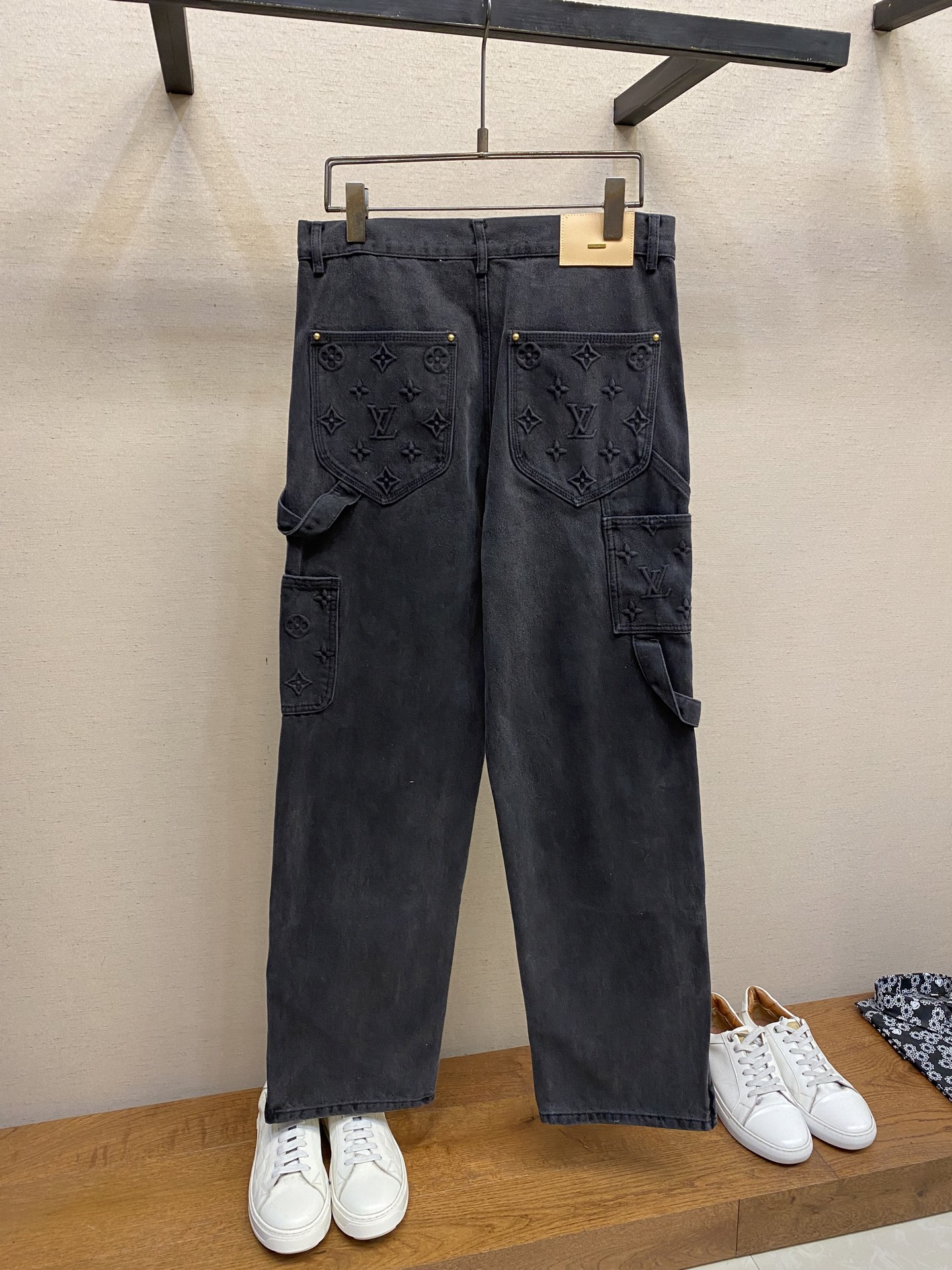 LV × LU Embossed Men's Denim Jeans