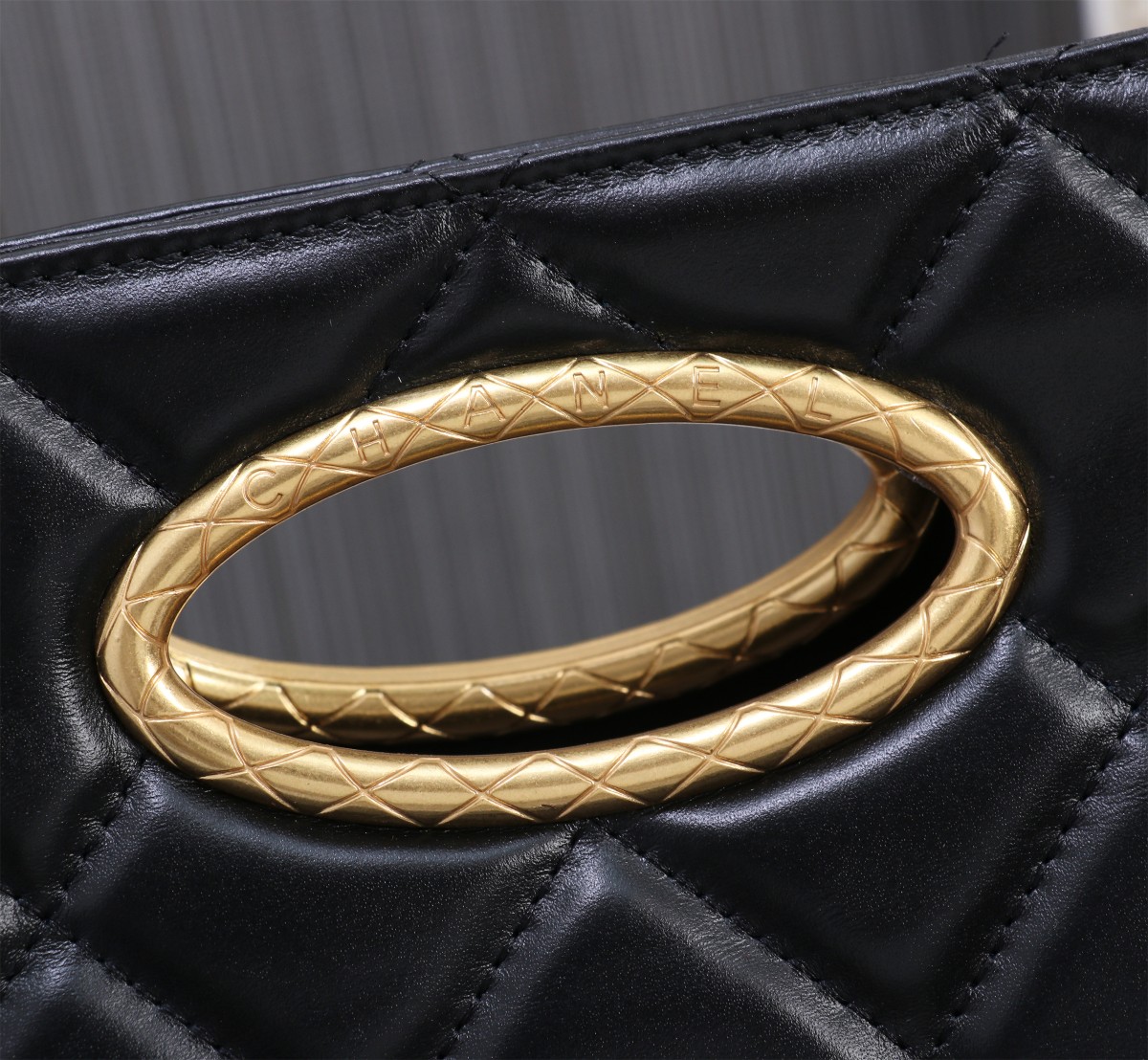 Chanel 24B Black & Gold Evening Bag