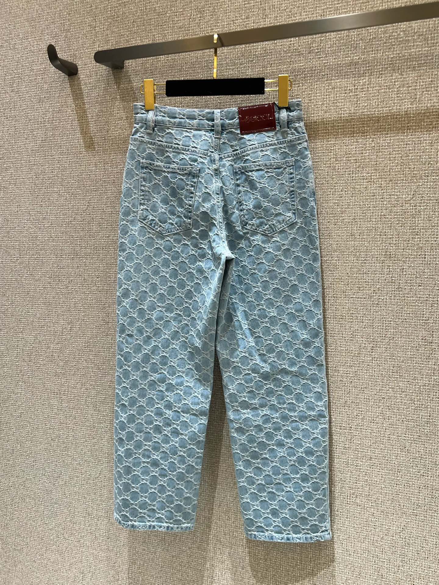 Gucci GG denim jacquard pants