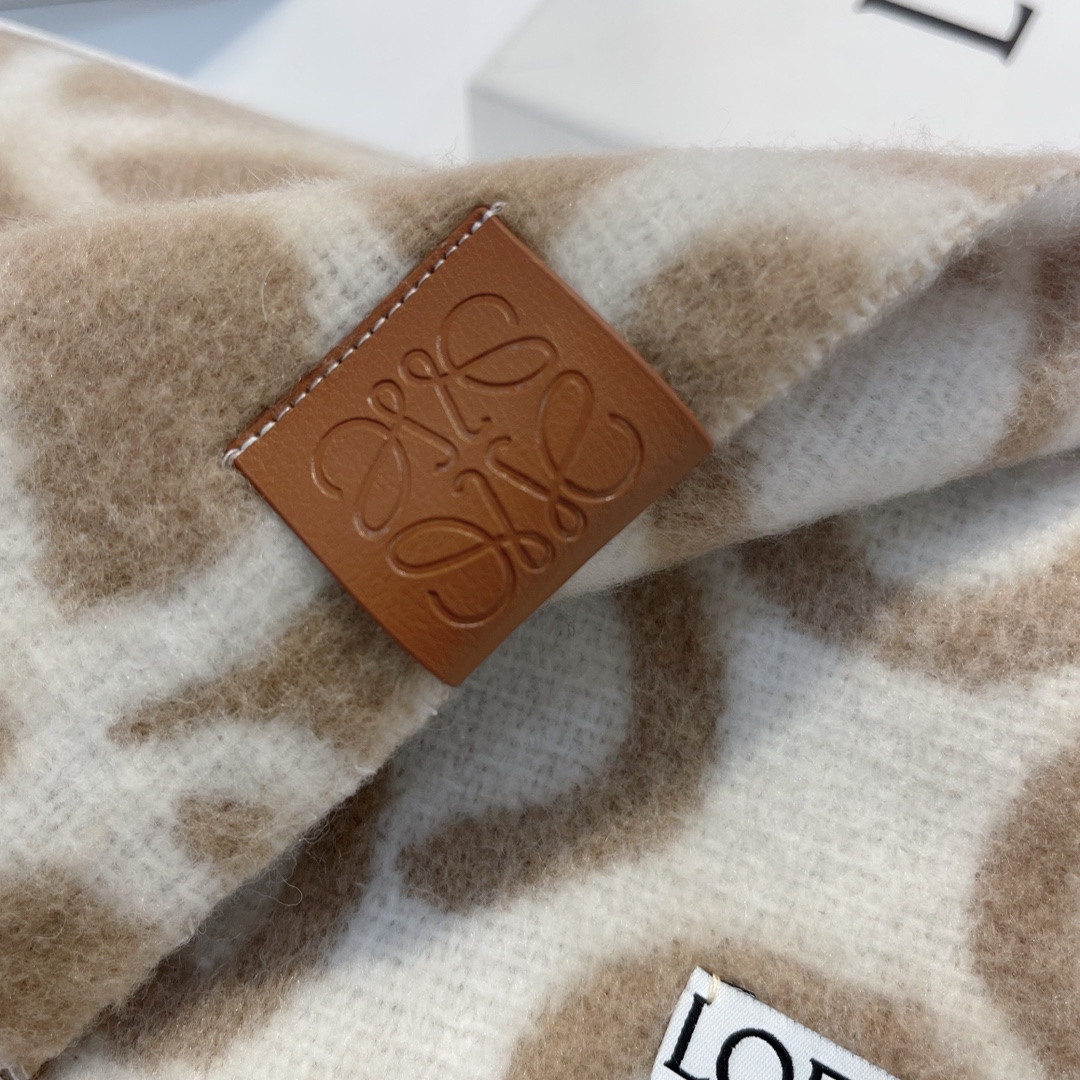 𝐋𝐨𝐞𝐰𝐞-Wool scarf-Yellow-brown