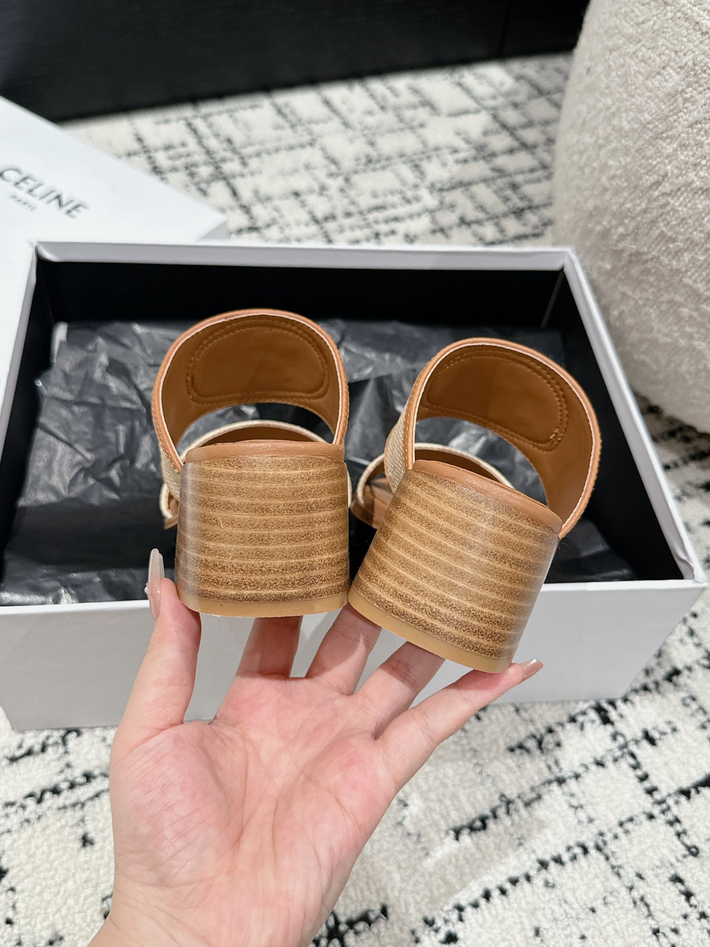 CELINE Flat Logo Slide Sanda