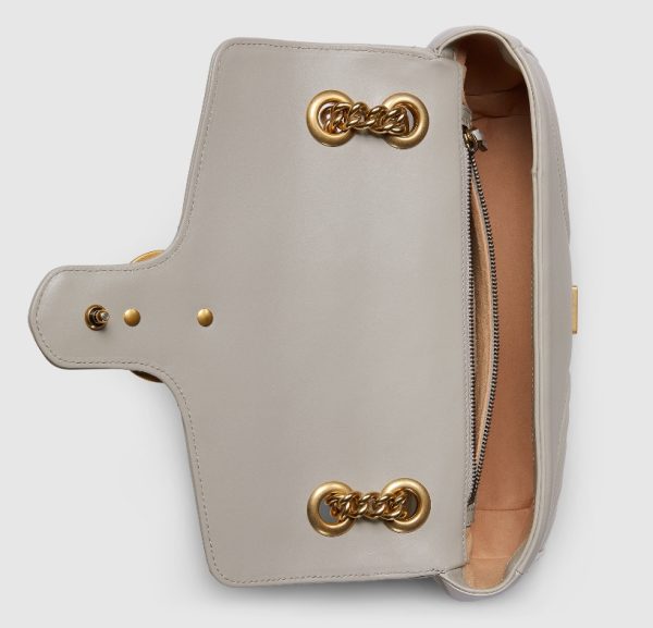 GG MARMONT SMALL SHOULDER BAG-Light grey-443497