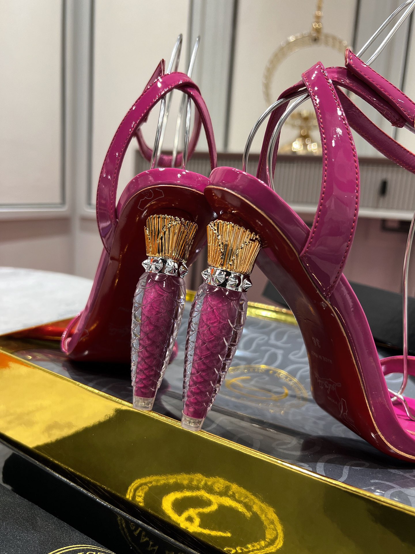 Christian Louboutin “Queen’s Scepter” Heeled Sandals