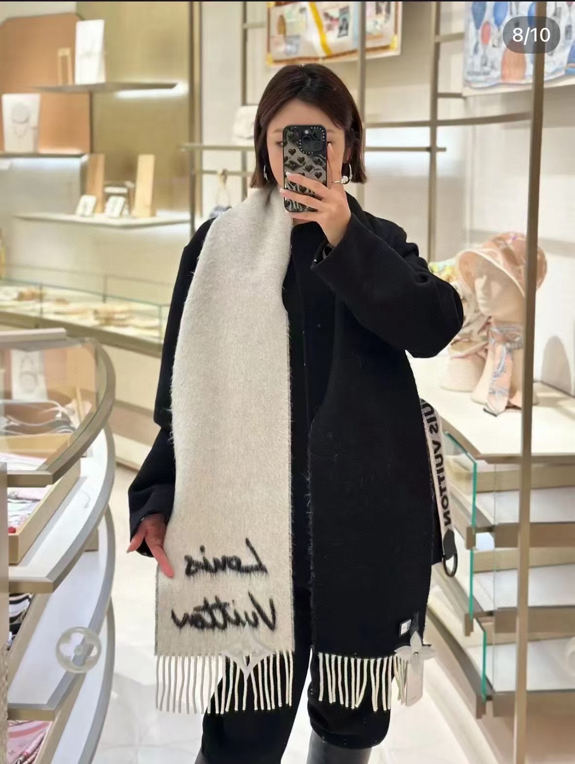 Fluffygram scarf-white