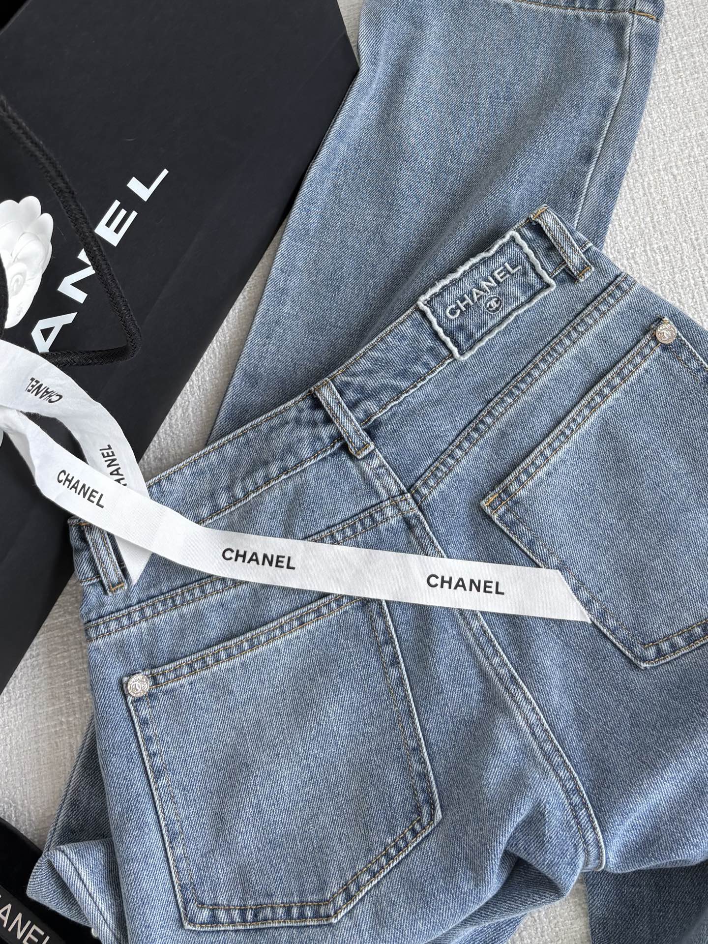 Chane Jeans Embroidered Denim Blue