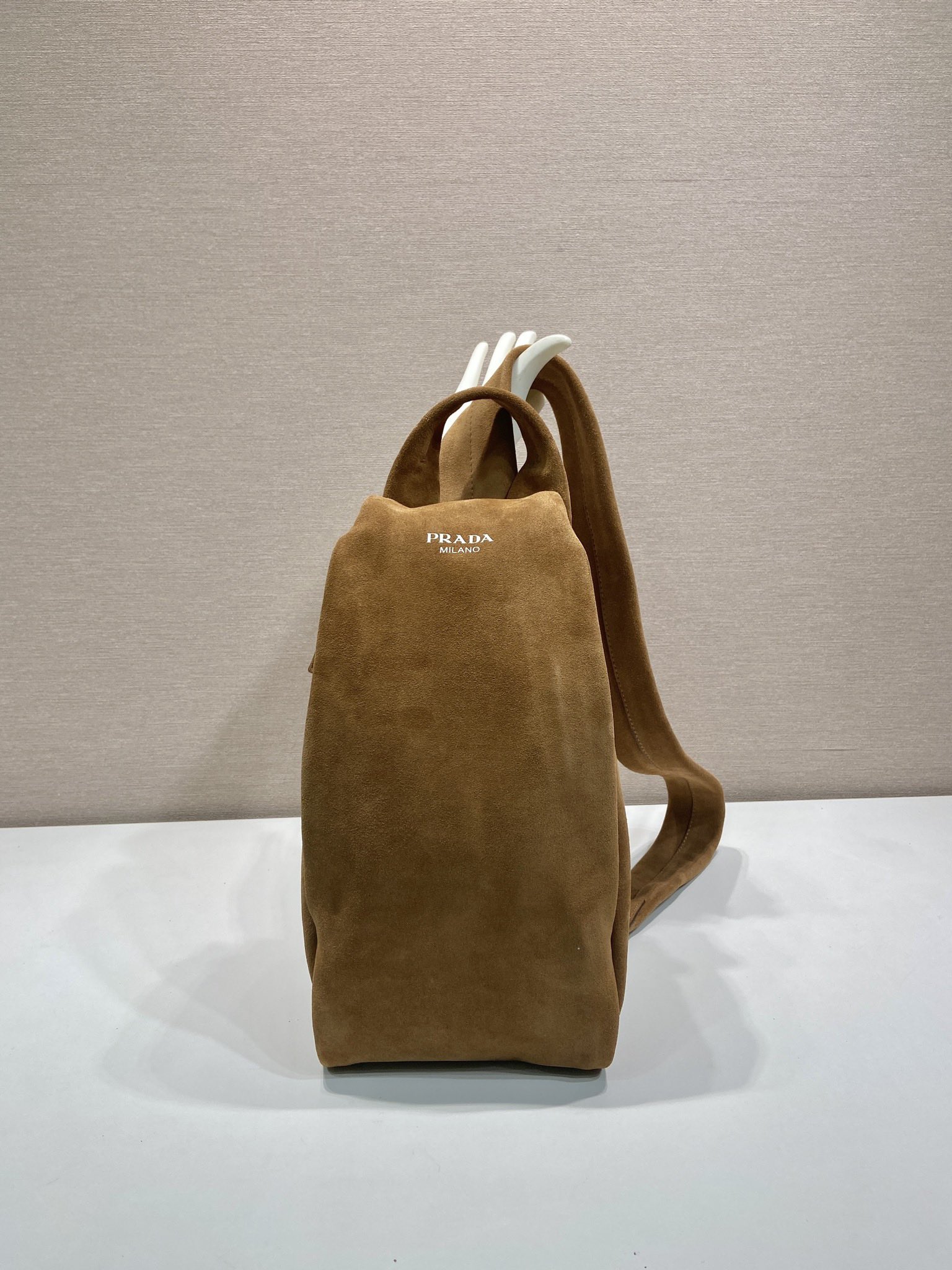 PRADA Distressed Leather Crossbody Bag