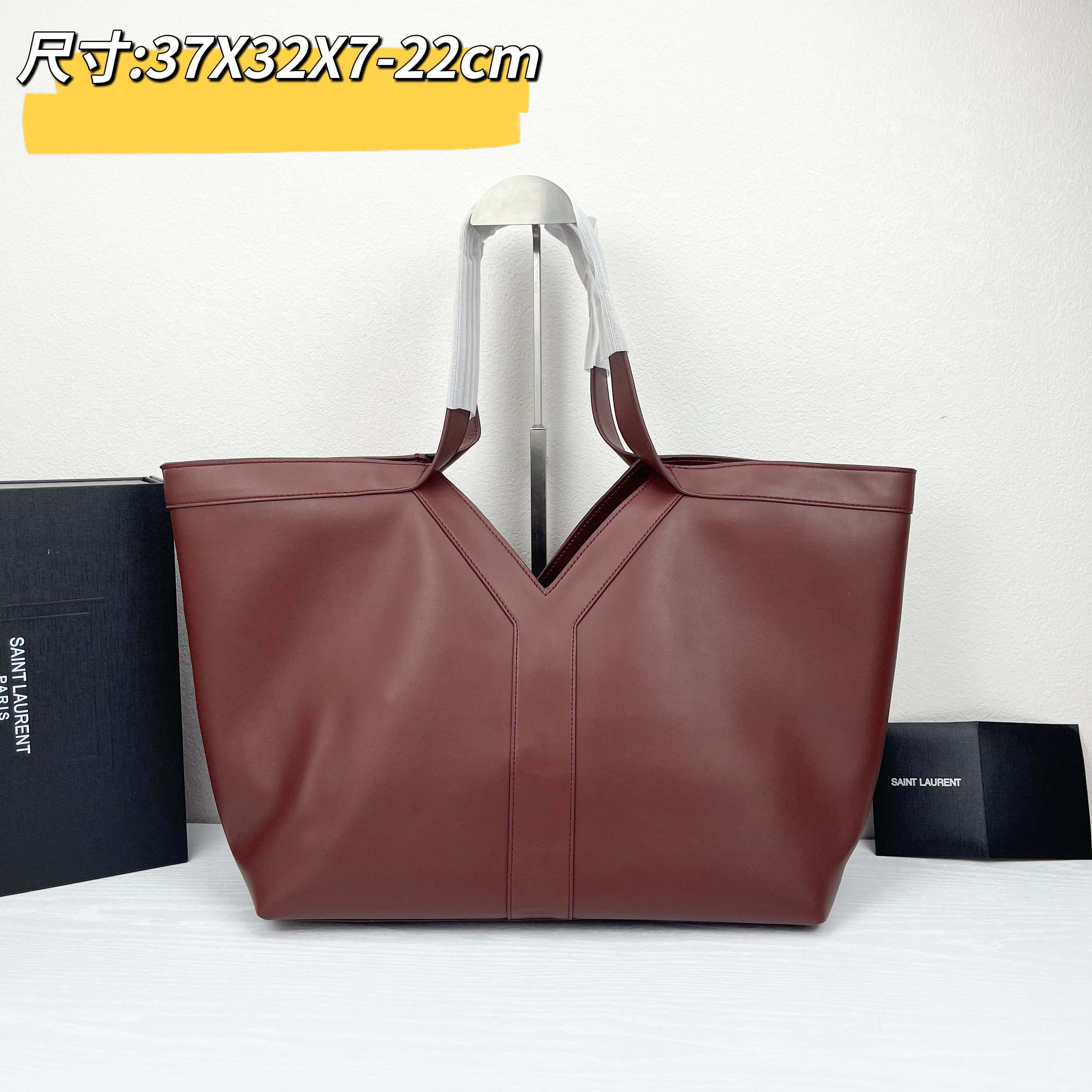 YSL- Grain Leather Tote Bag