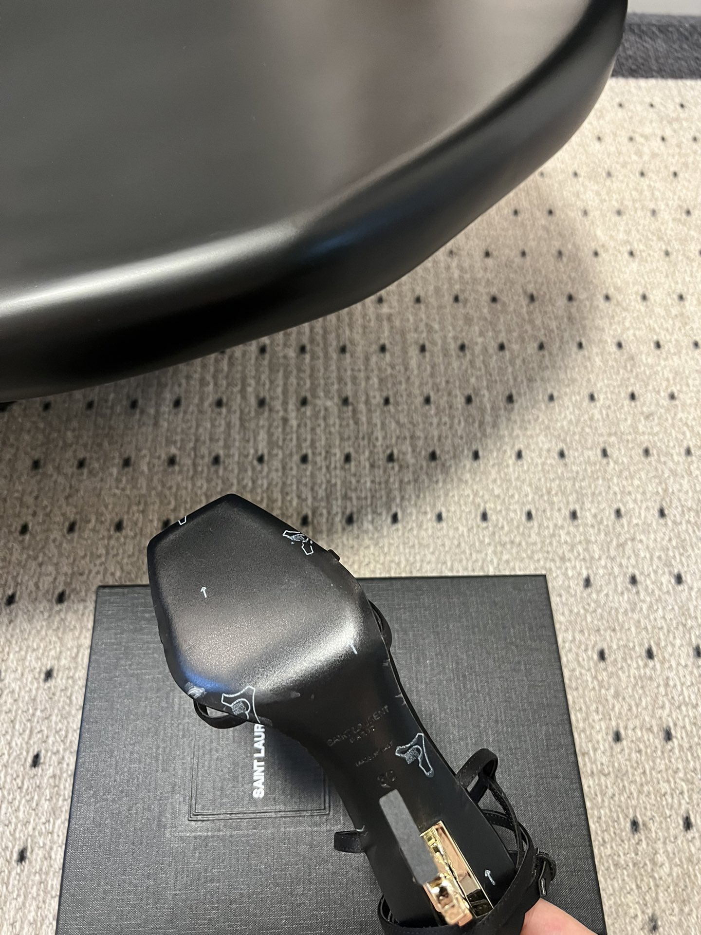 YSL Heel Logo Sandals