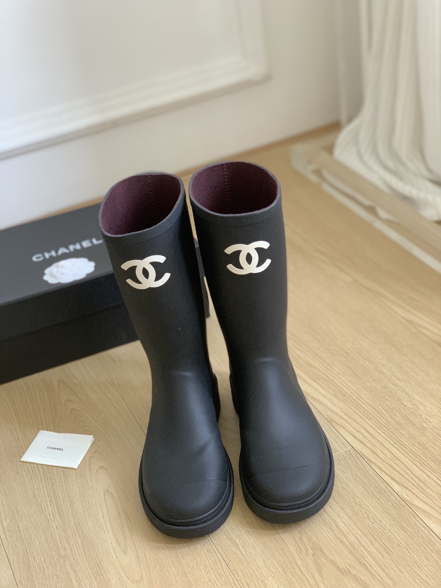 CHANEL Seamless Edition Rain Boots