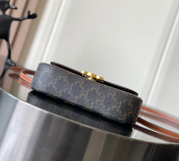 CELINE TEEN CELINE LOLA IN Triomphe Canvas and Calfskin