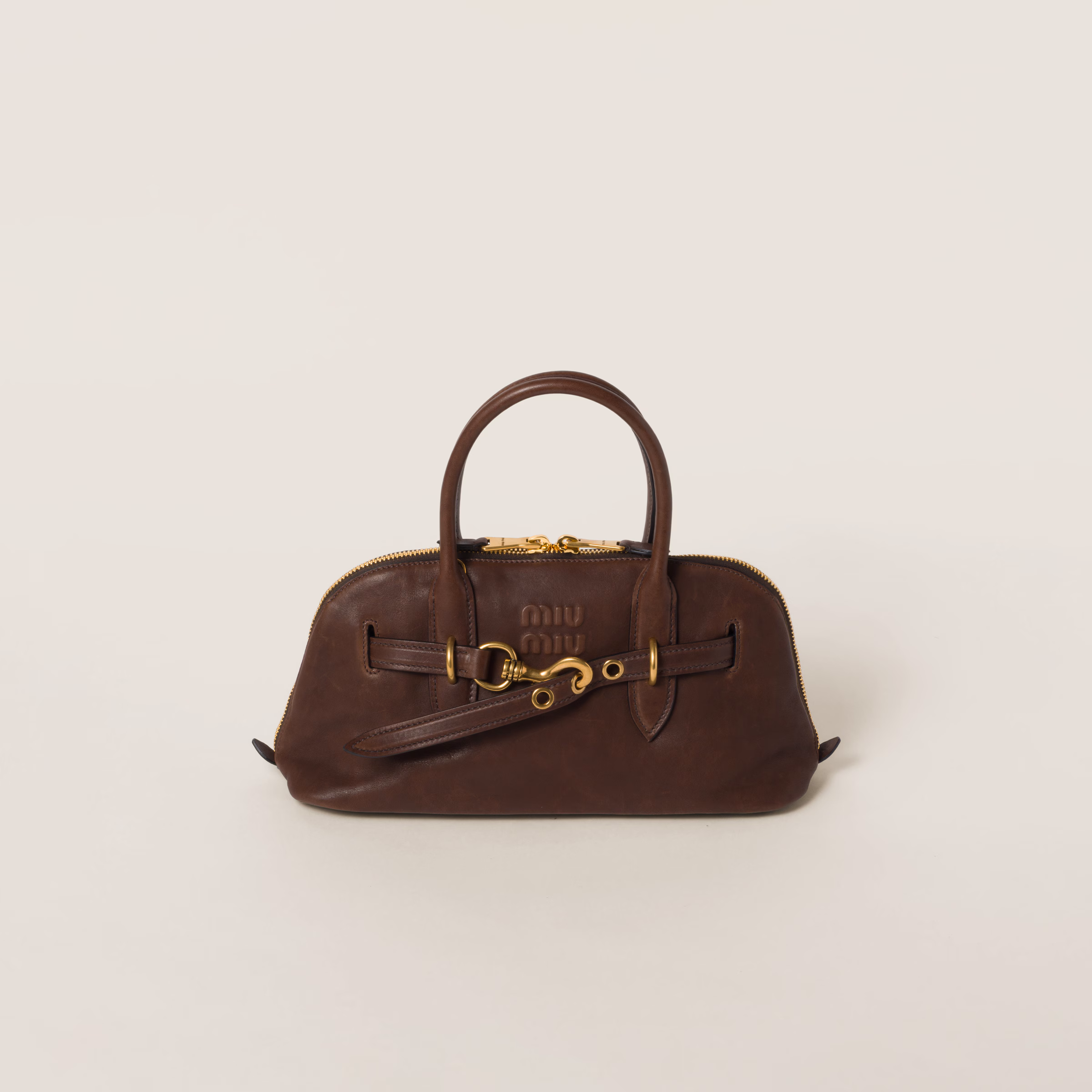 Aventure nappa leather top-handle bag-Briarwood
