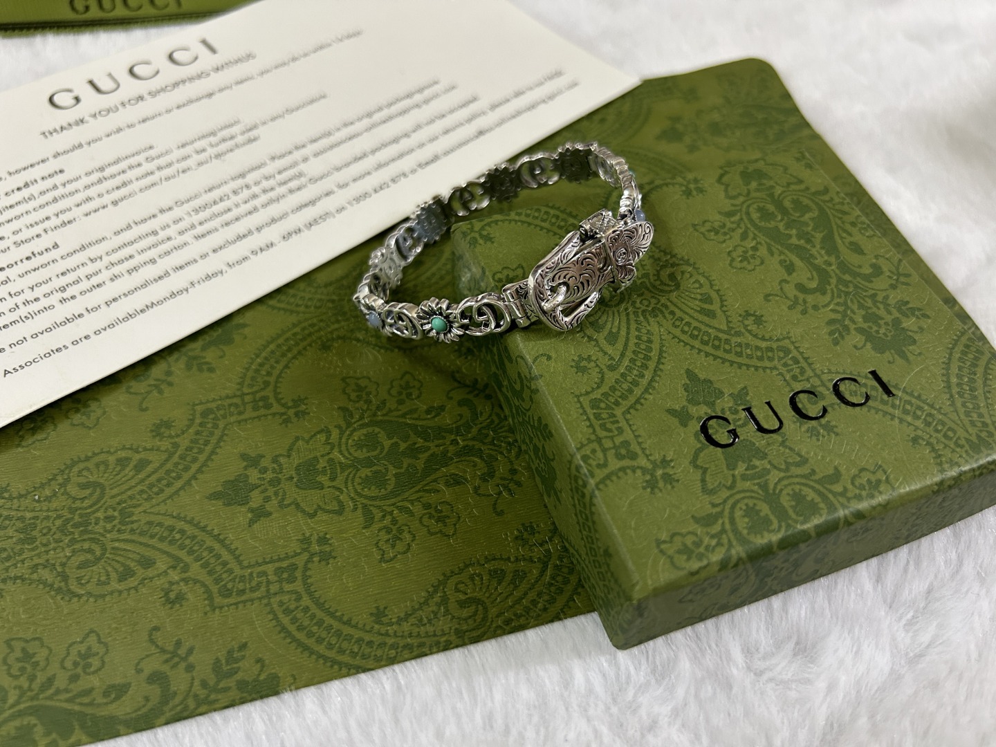 Gucci Turquoise Buckle Bracelet