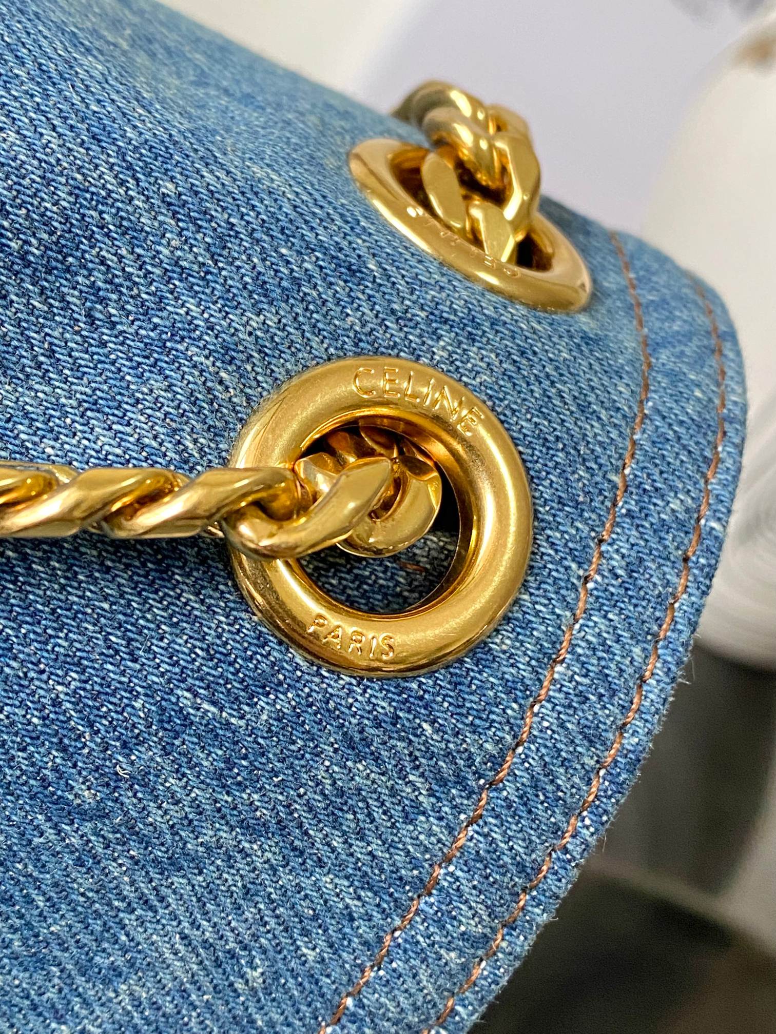 CELINE TEEN VICTOIRE DENIM BAG