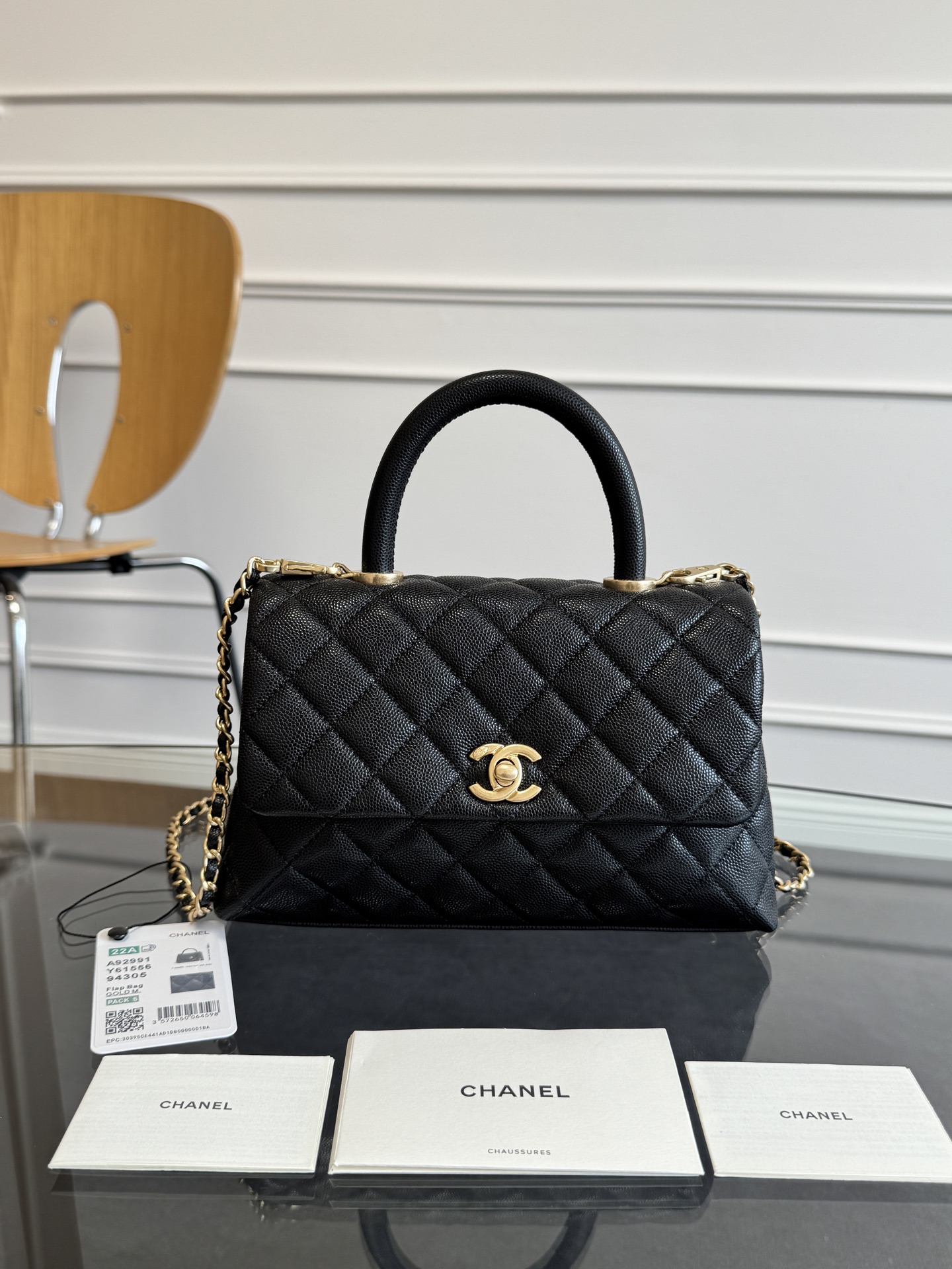 CHANEL-COCO Handle-caviar