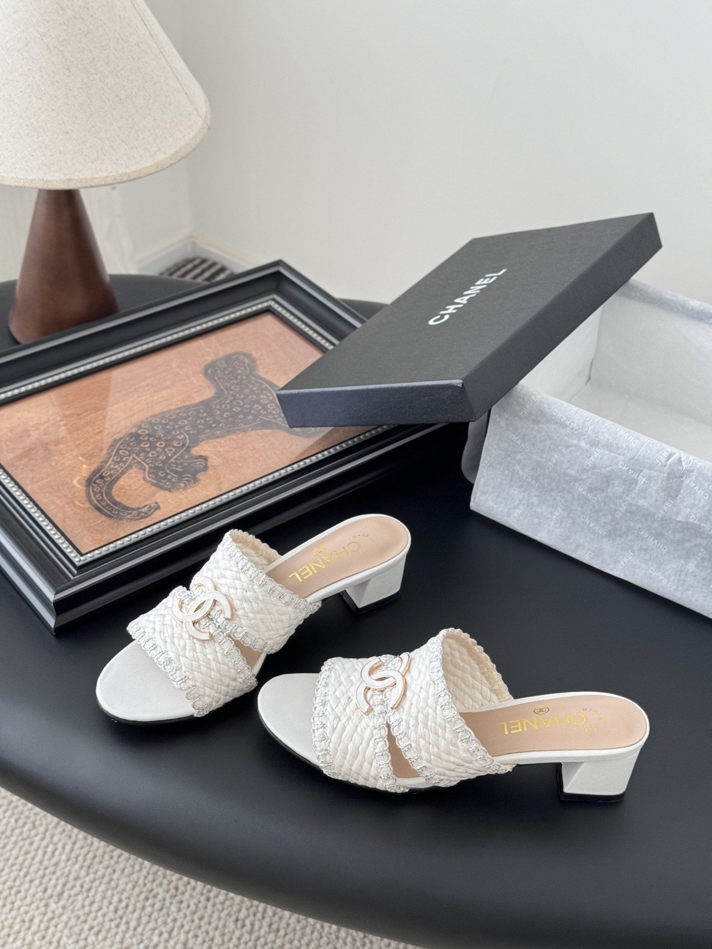 Chanel 25P New Double C Slide Sandals