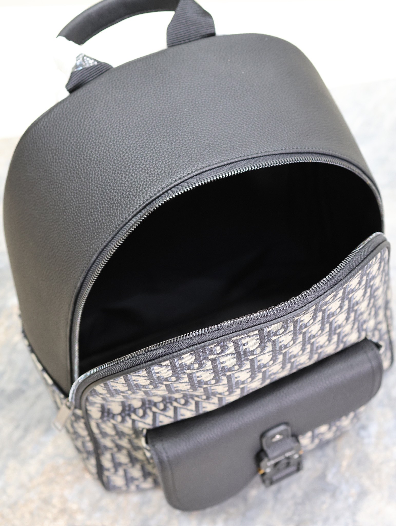 Saddle Zipper Backpack-Blue Cloth