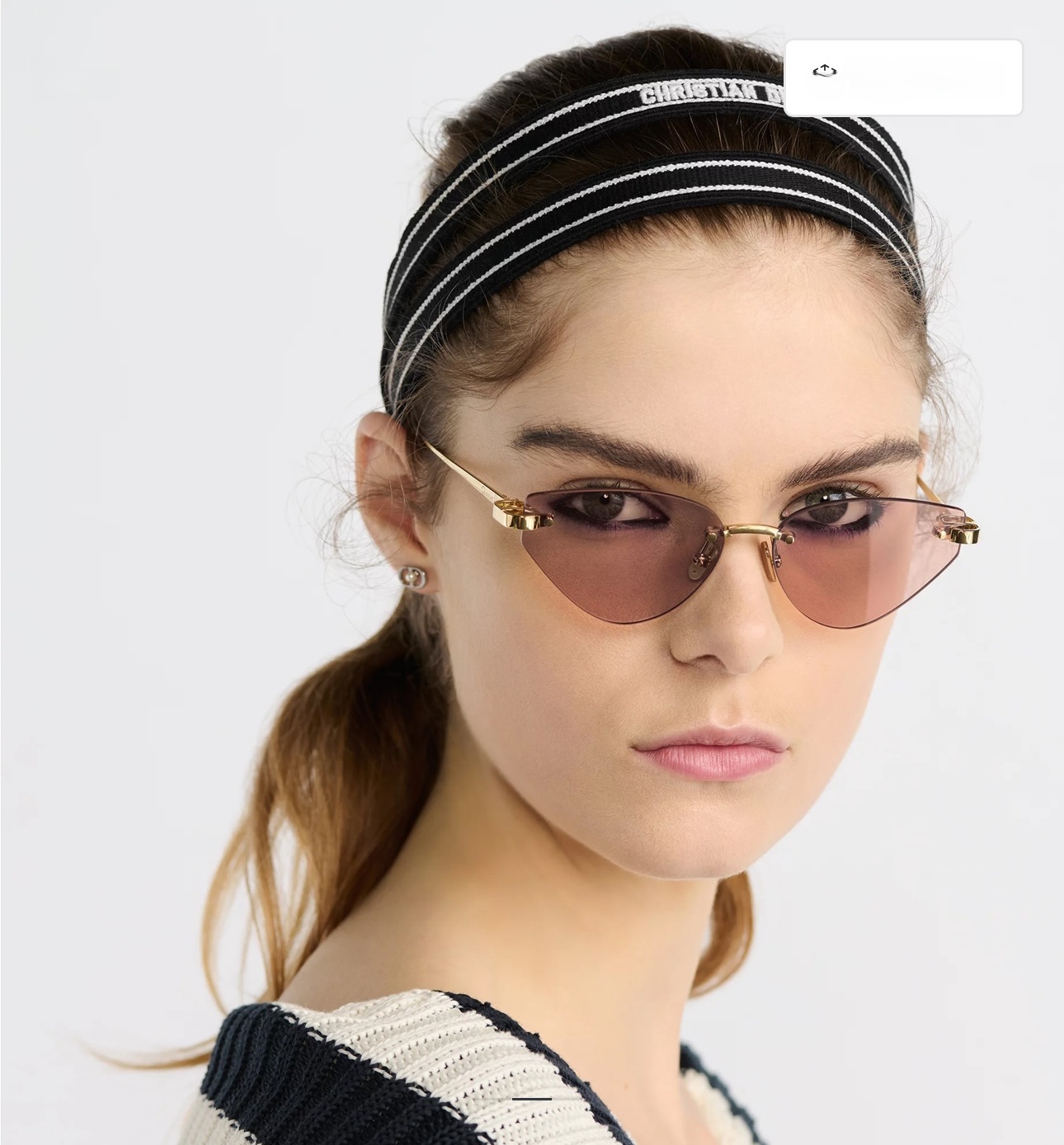 DIOR CDior B5U Cat-Eye Metal Sunglasses