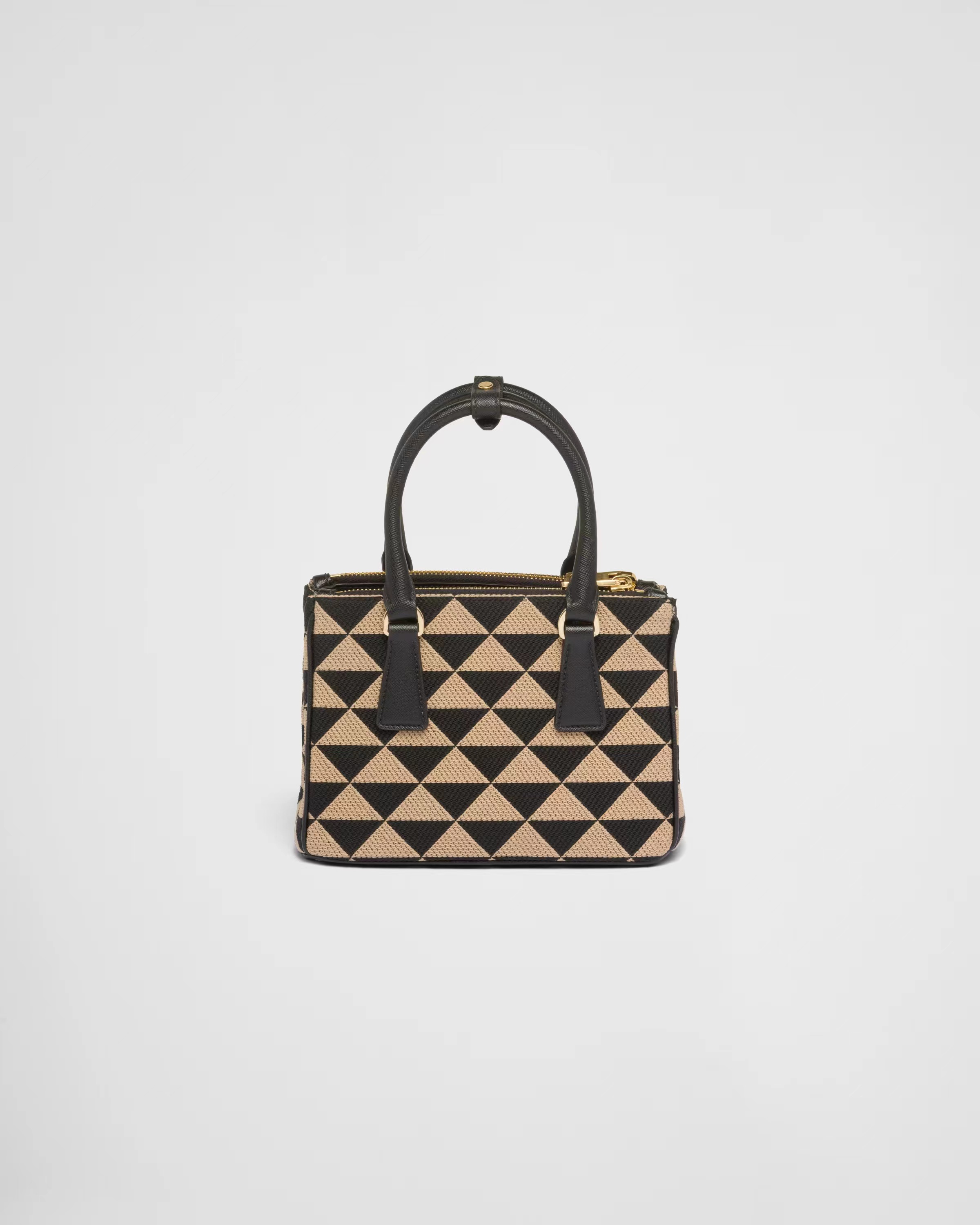 Prada Symbole embroidered fabric mini bag