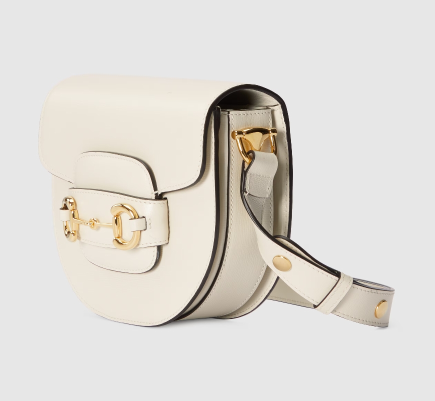 GUCCI HORSEBIT 1955 MINI ROUNDED BAG-White-760191