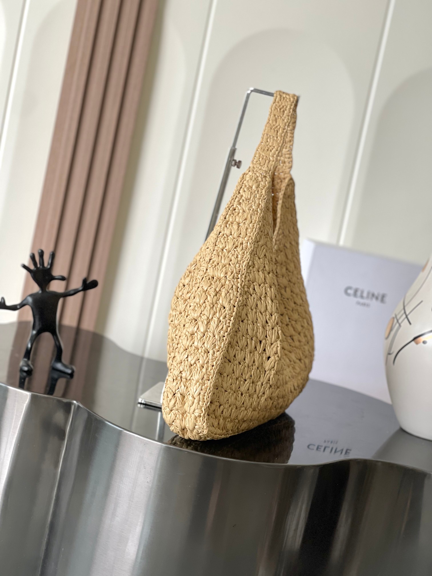 CELINE Triangular Straw Bag i