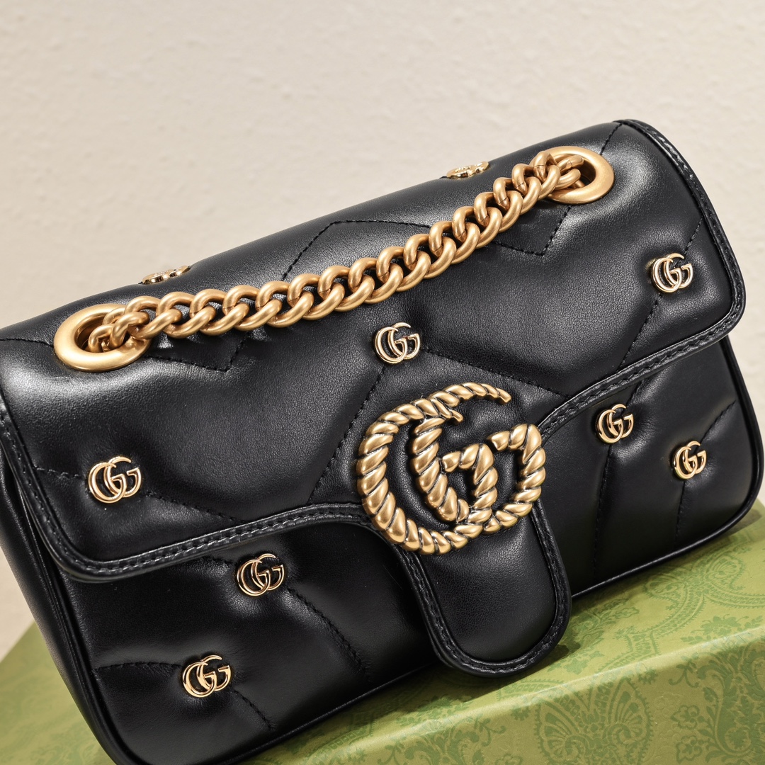 GG MARMONT SHOULDER BAG-Black-446744