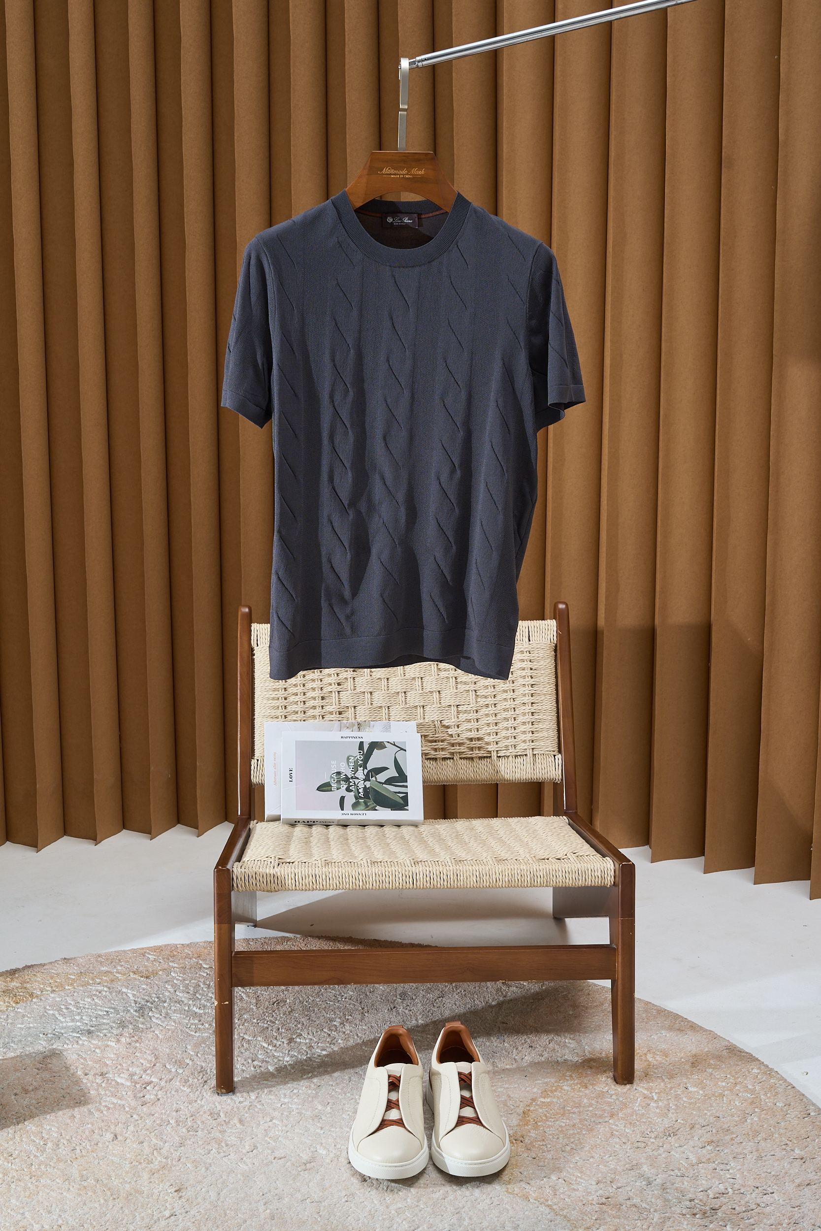 Loro Piana Jacquard Knit Short-Sleeve T-Shirt