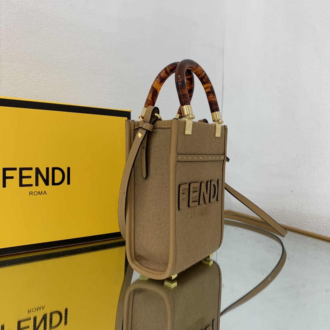 FENDI-Sunshine Mini Tortoise Handle Tote